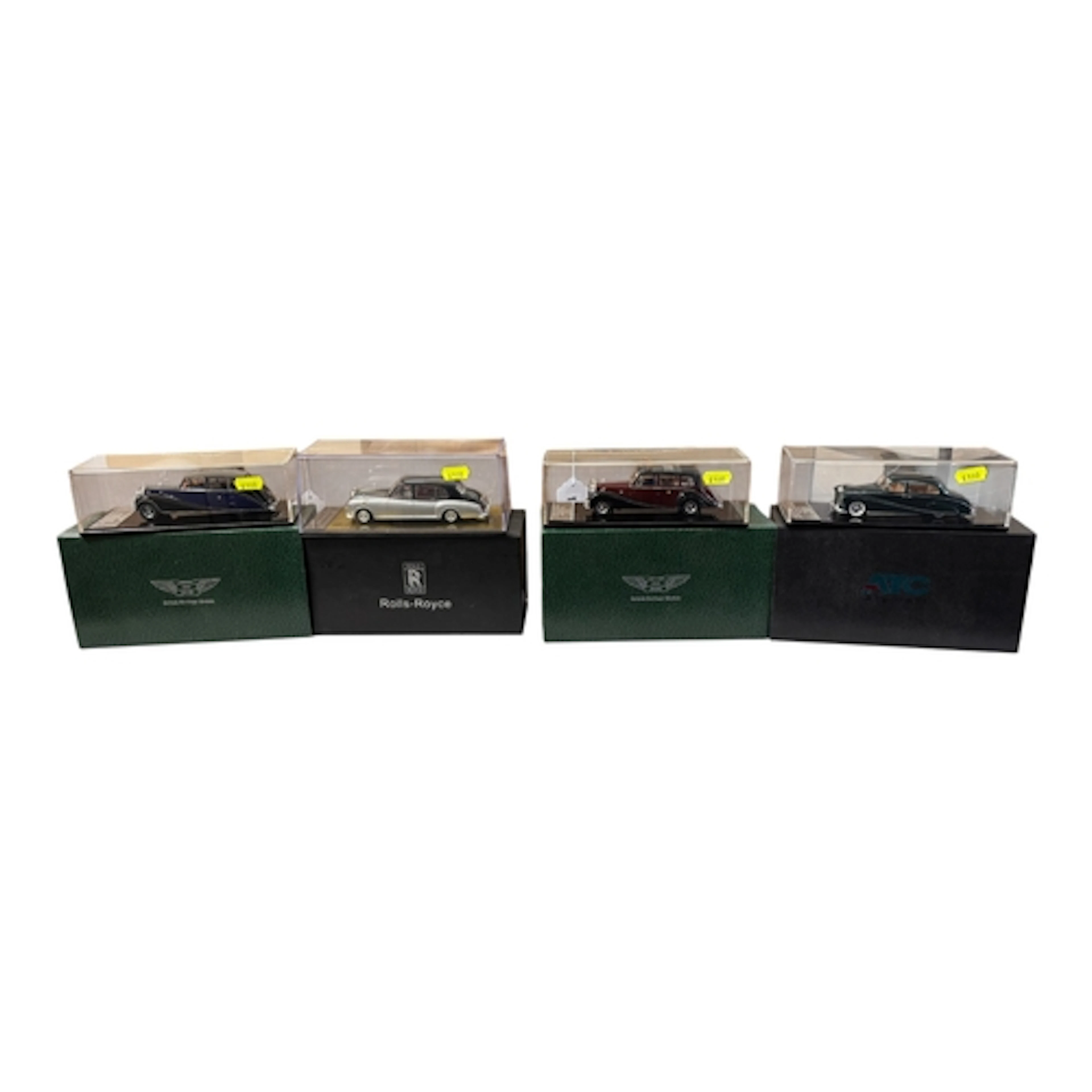 Four boxed 1:43 scale Rolls Royce and Bentley models; two by...