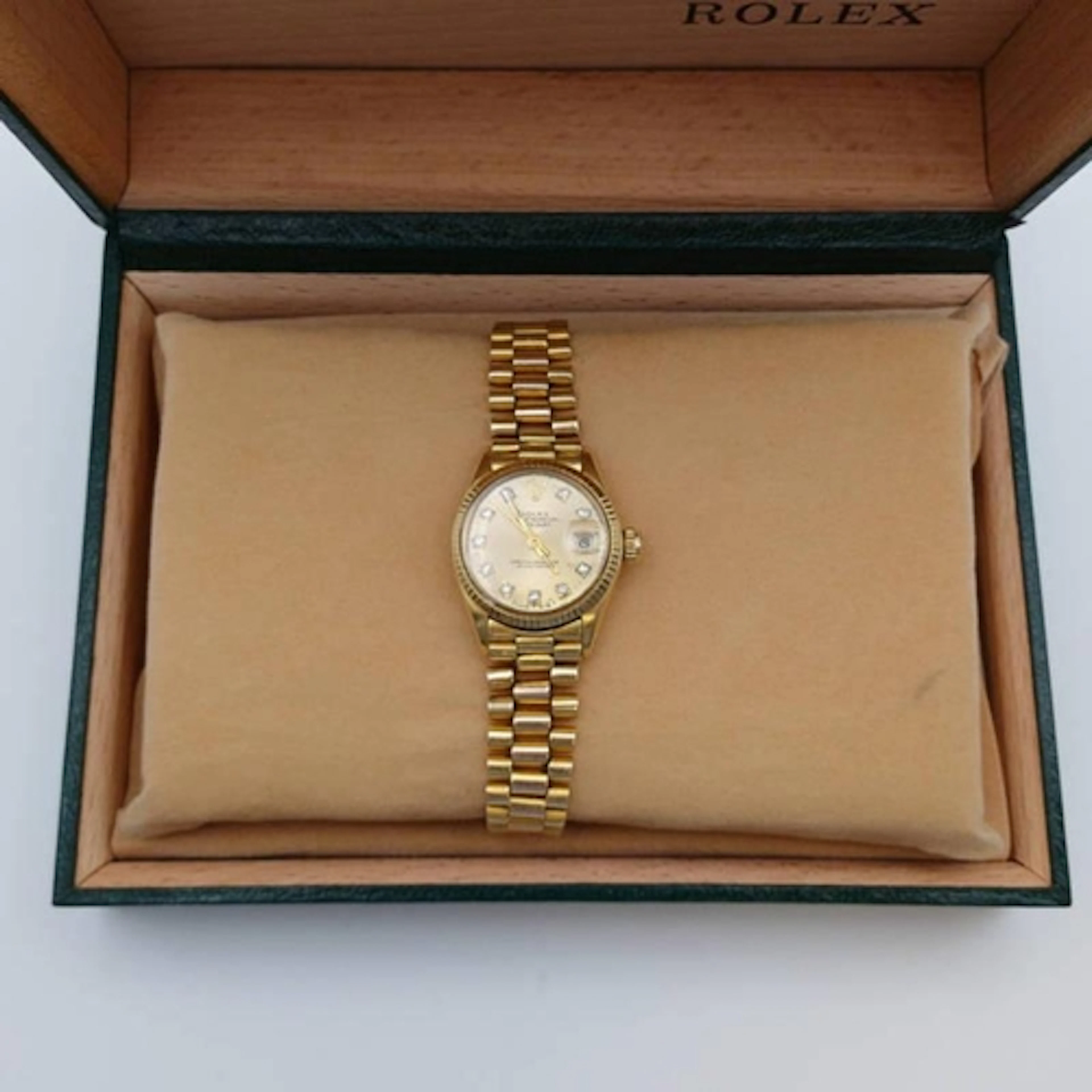 ROLEX 18CT GOLD DATEJUST LADIES OYSTER PERPETUAL WRISTWATCH ...