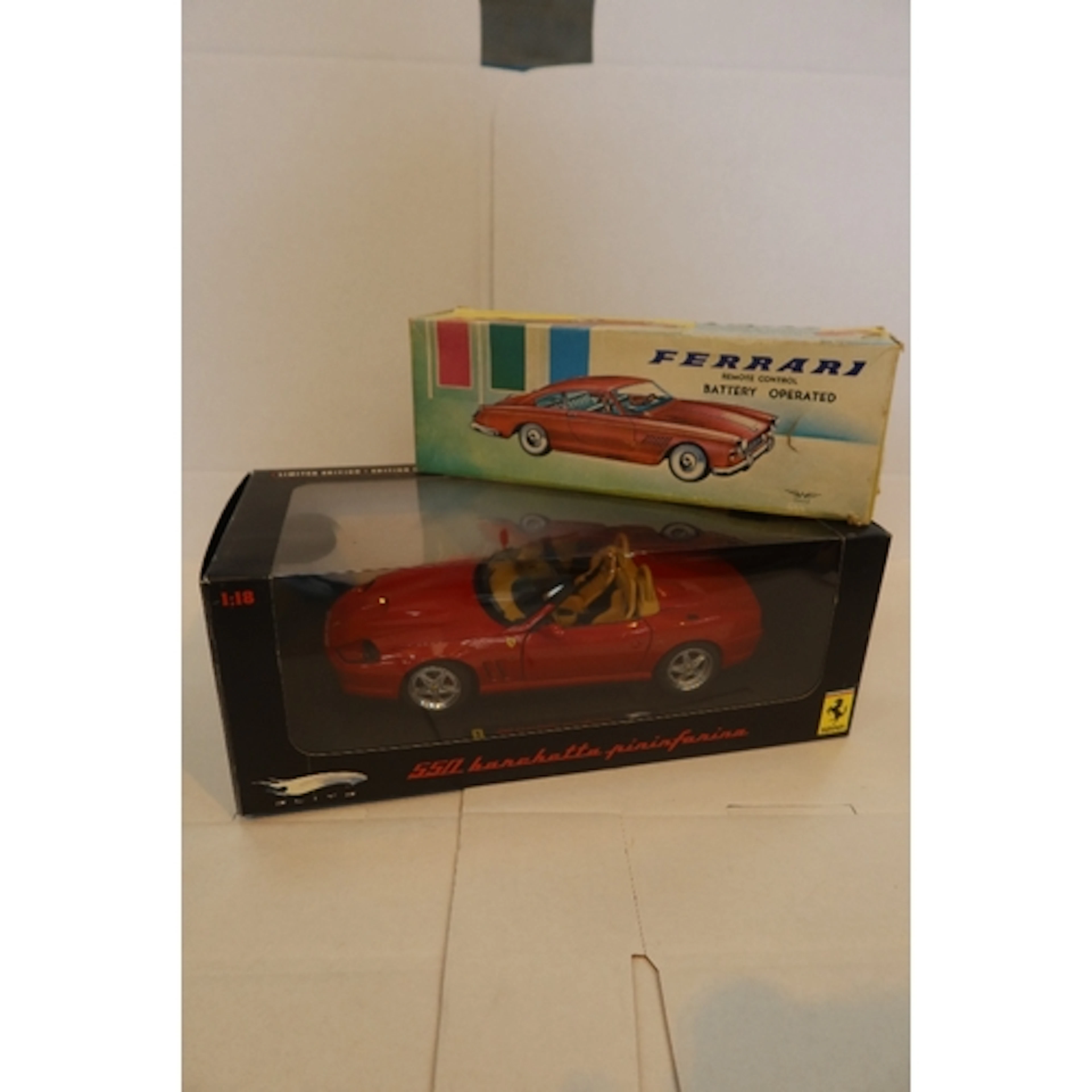 Boxed hot wheels Ferrari DHL and battery operated Ferrari