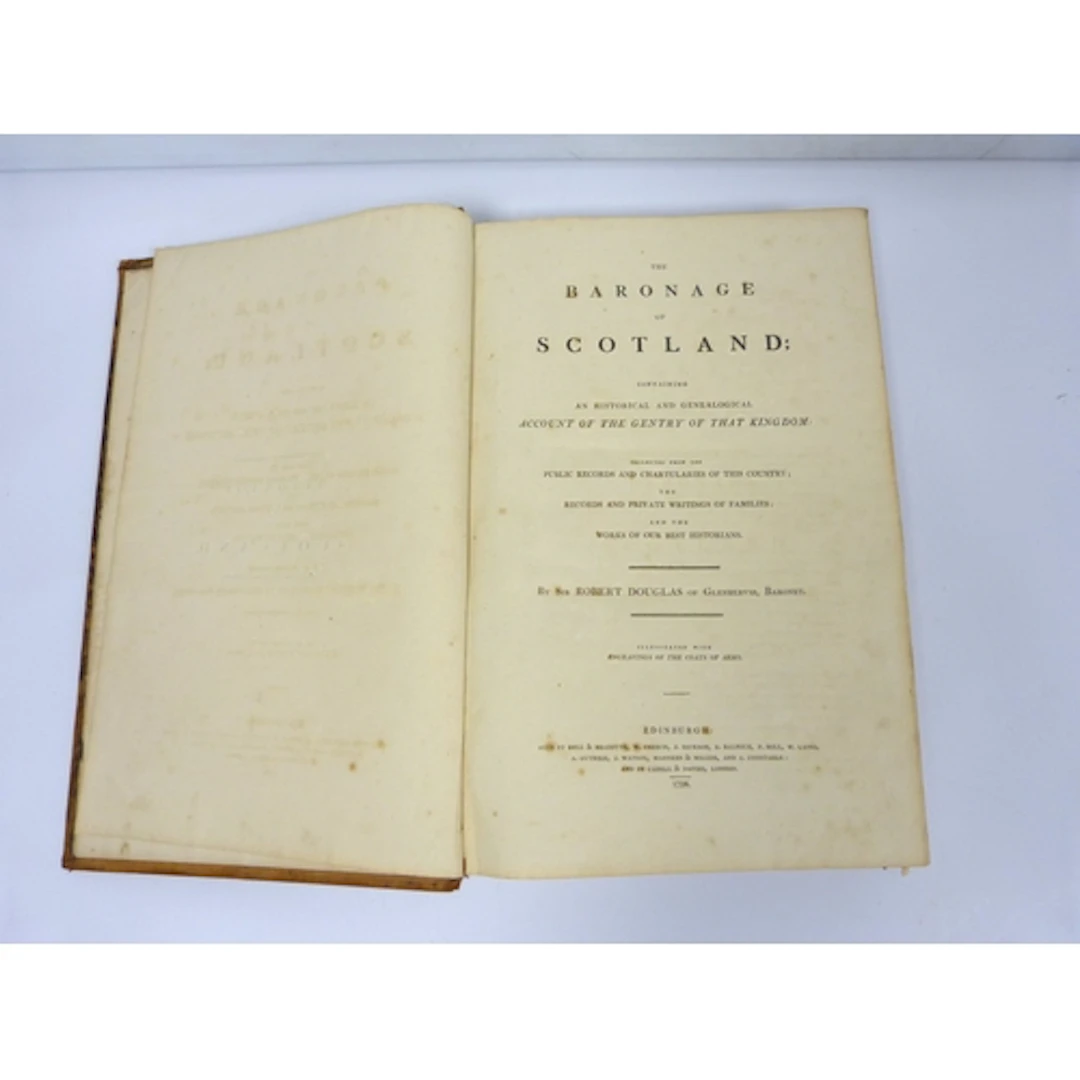 DOUGLAS SIR ROBERT. The Baronage of Scotland. Hal...