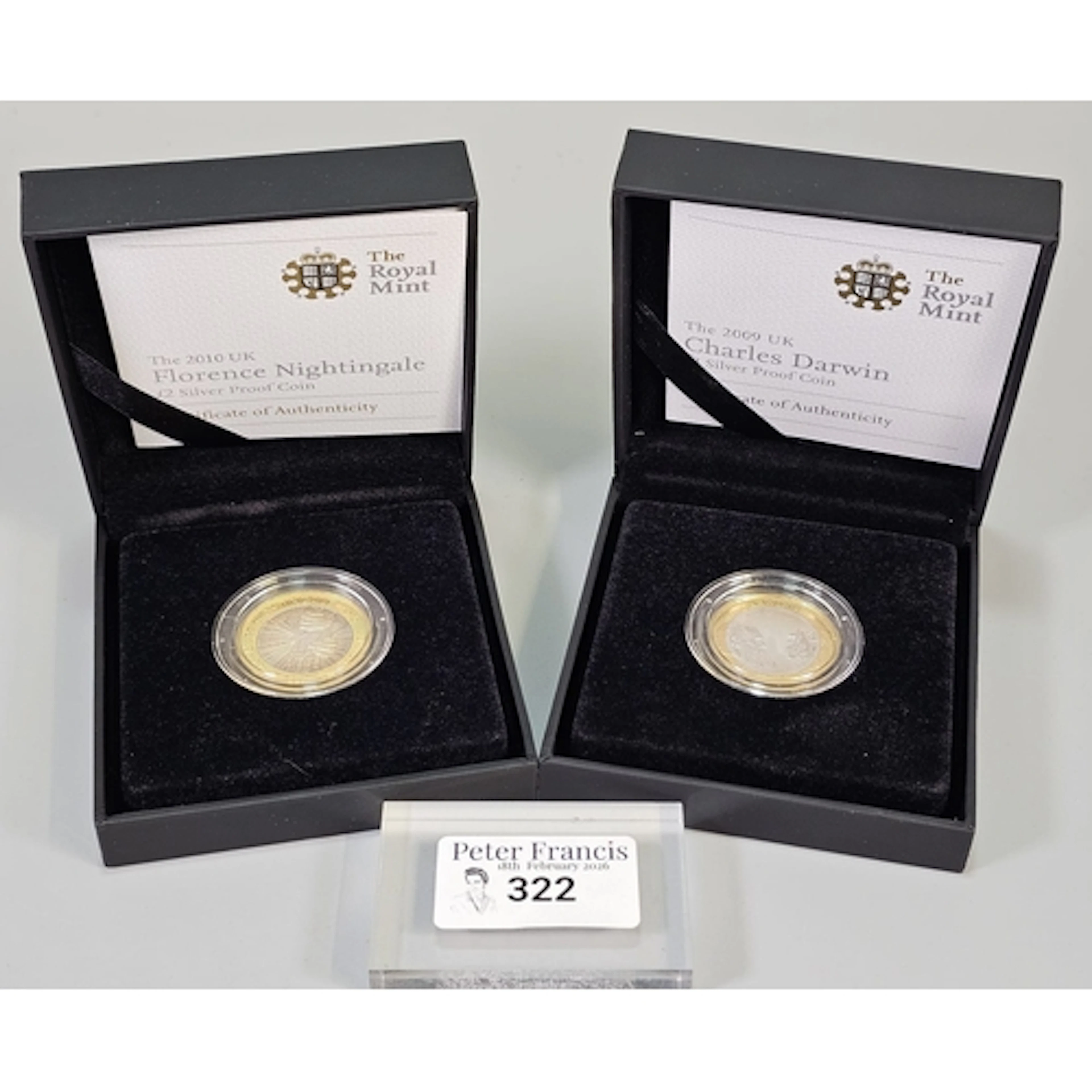 The Royal Mint, 2010 UK Florence Nightingale £2 silver proof...