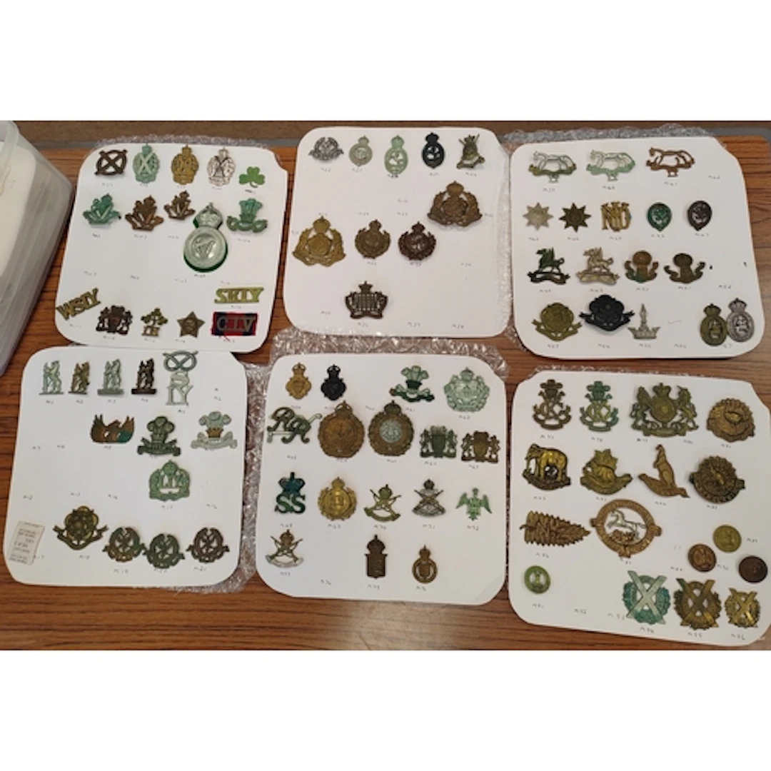 Collection of cap badges from various Militia regiments, Hom...