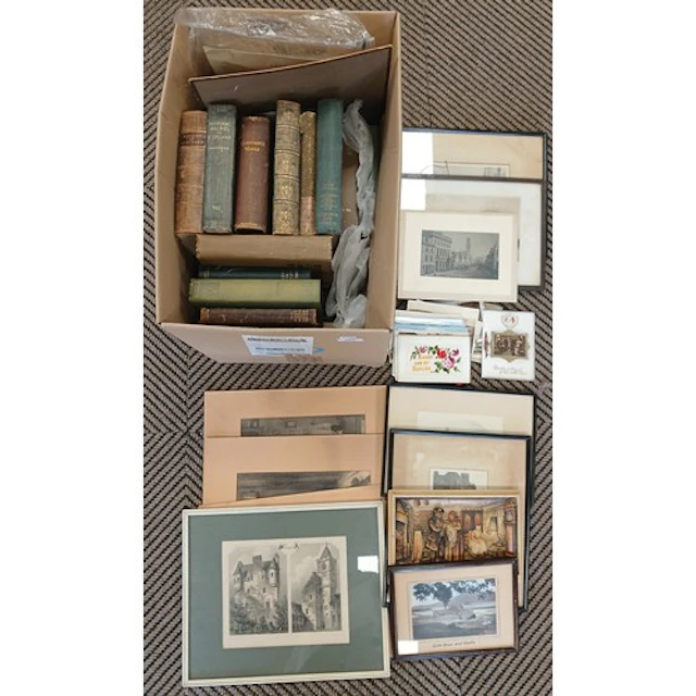Collection of leather bound Scottish History books with fram...