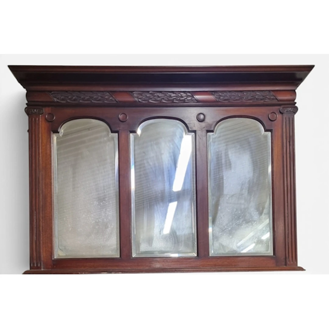 A good early 20th Century compartment Mirror with bevelled m...