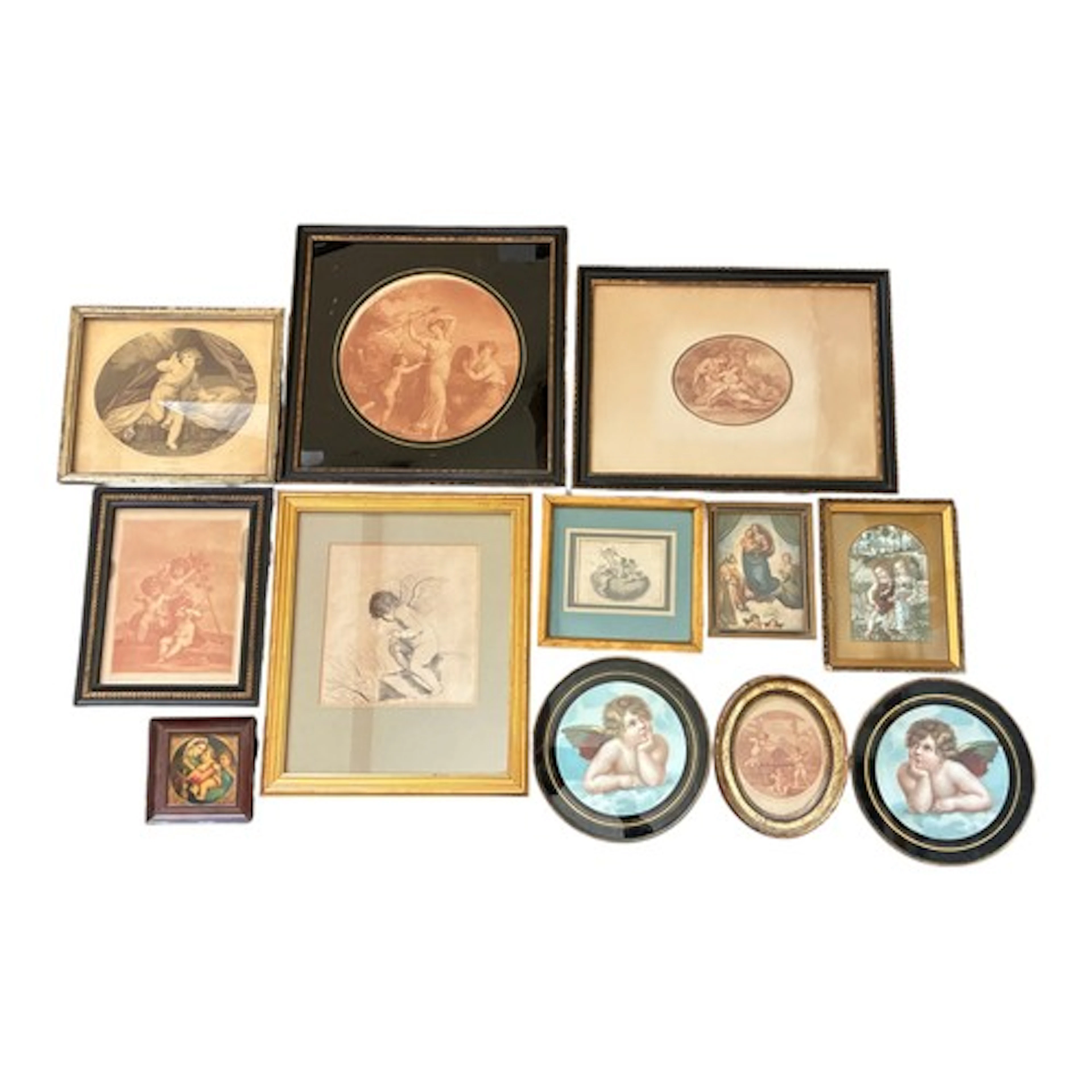 Twelve prints of religious interest to include: Bartolozzi a...