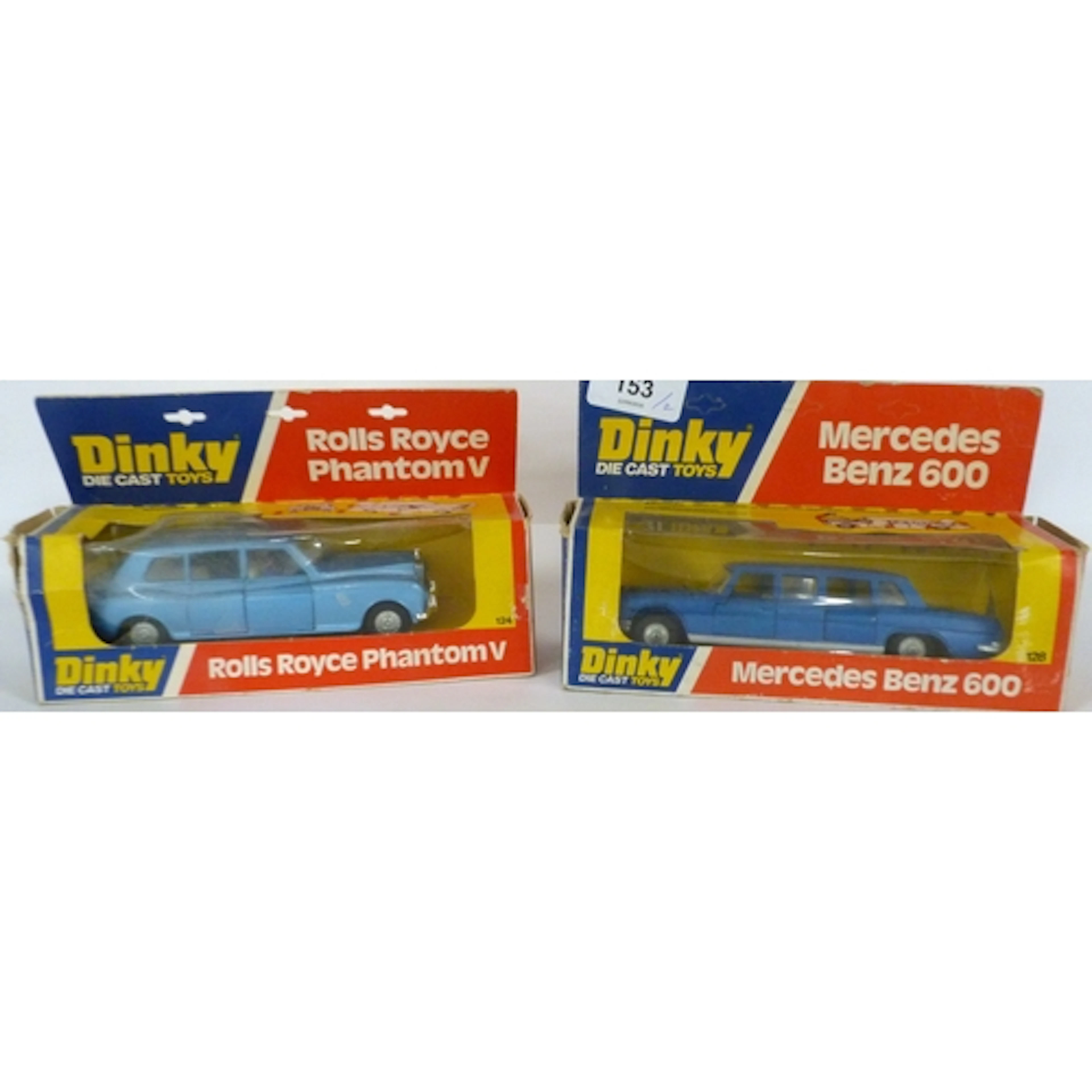Two boxed Dinky model die-cast toys of 128 Mercedes Benz 600...