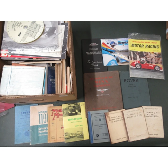 Quantity of motor car ephemera, including early manuals