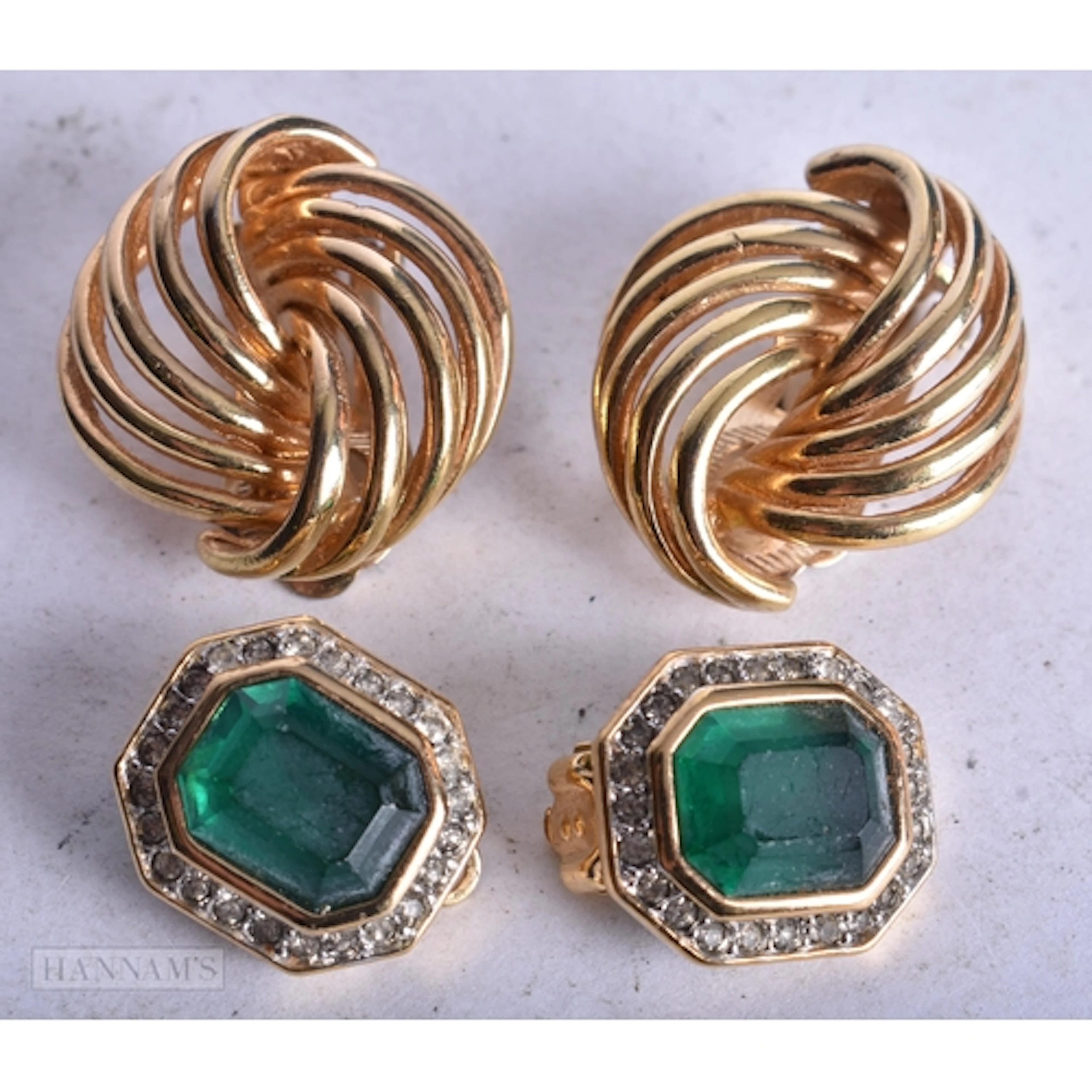 Collection of Christian Dior Gold Tone Clip On Earrings. (19...
