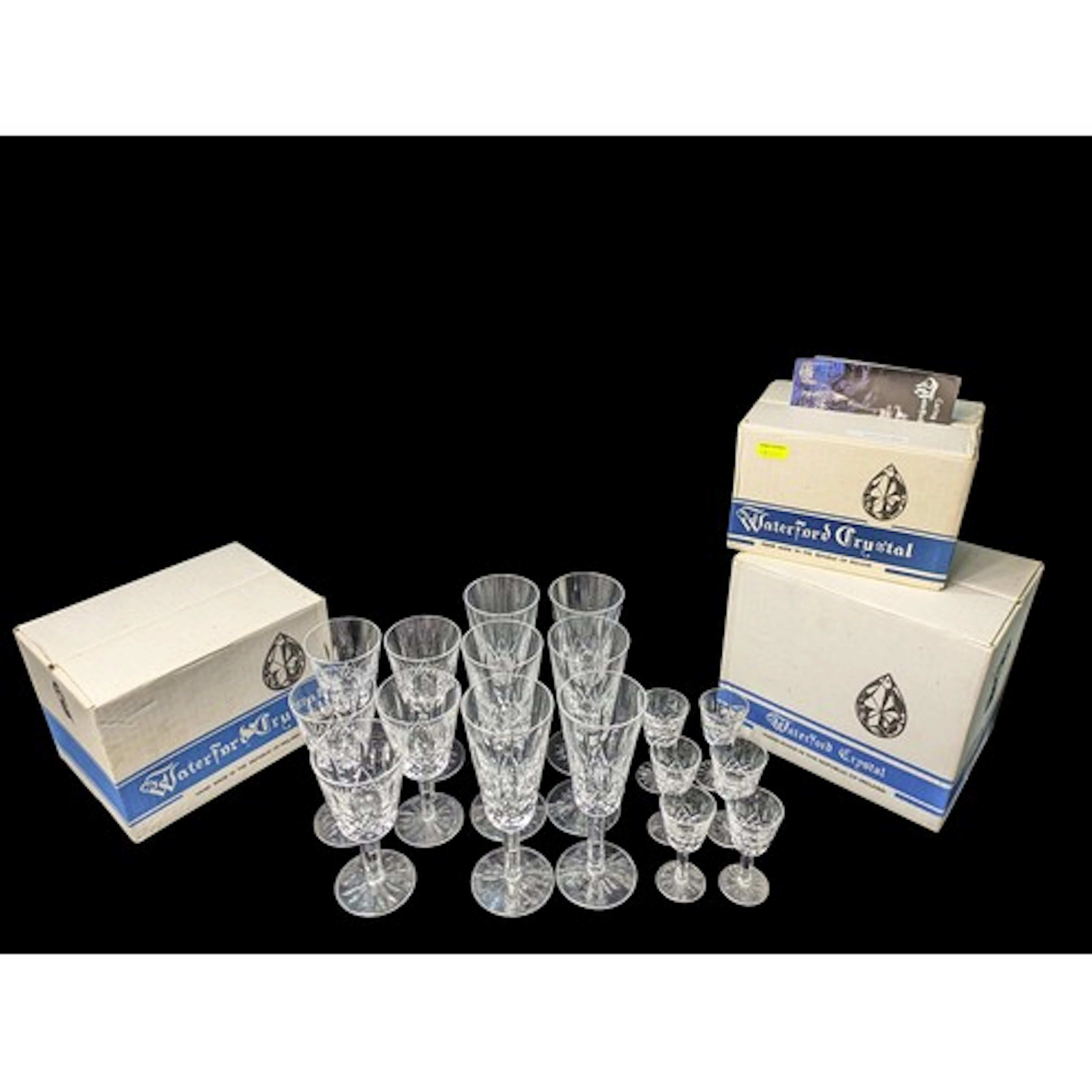 Waterford Crystal stemware comprising champagne flutes, wine...