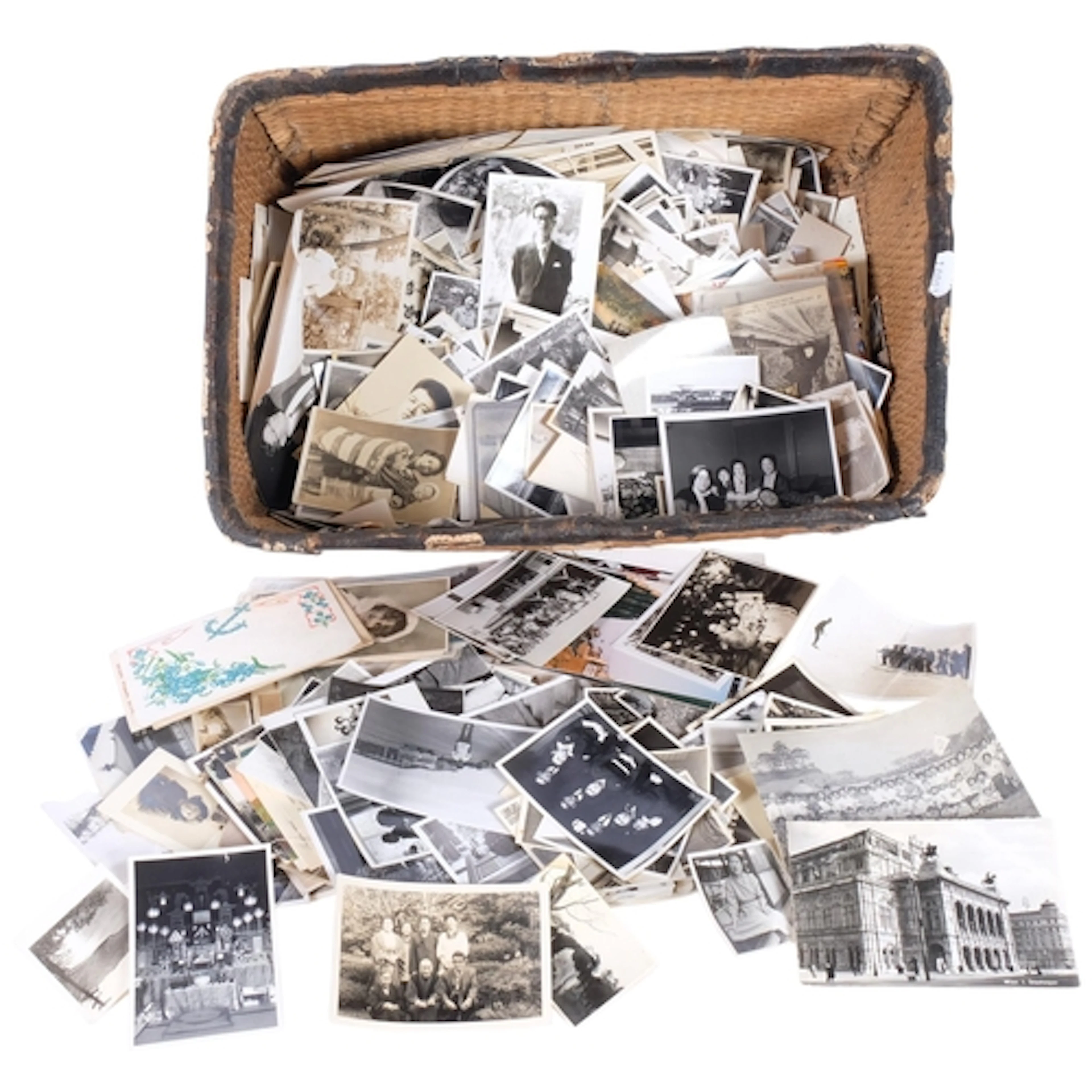 A large collection of black and white photographs, various s...