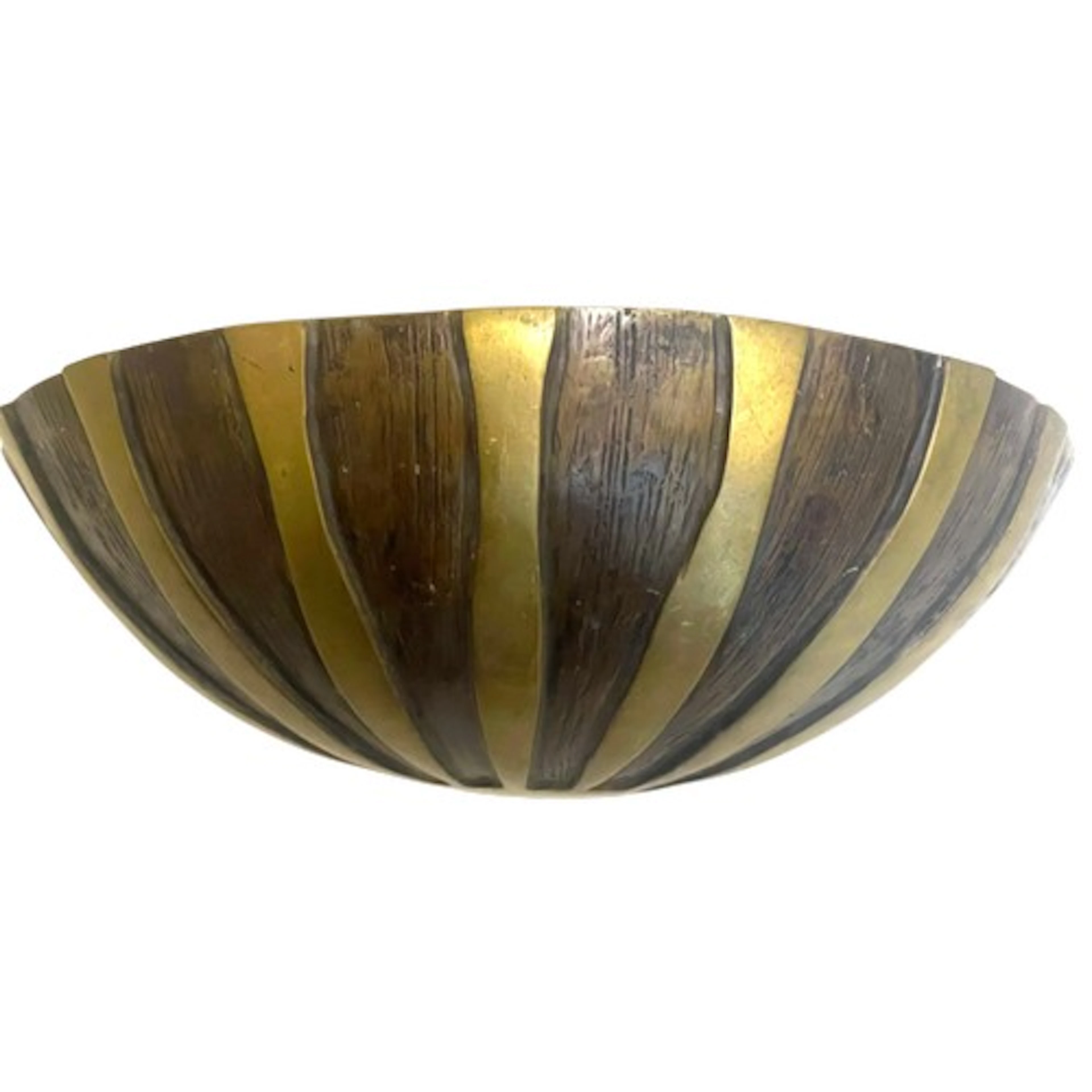 Wall pocket for flowers etc., 11cm x 33cm x 11cm, cast bronz...