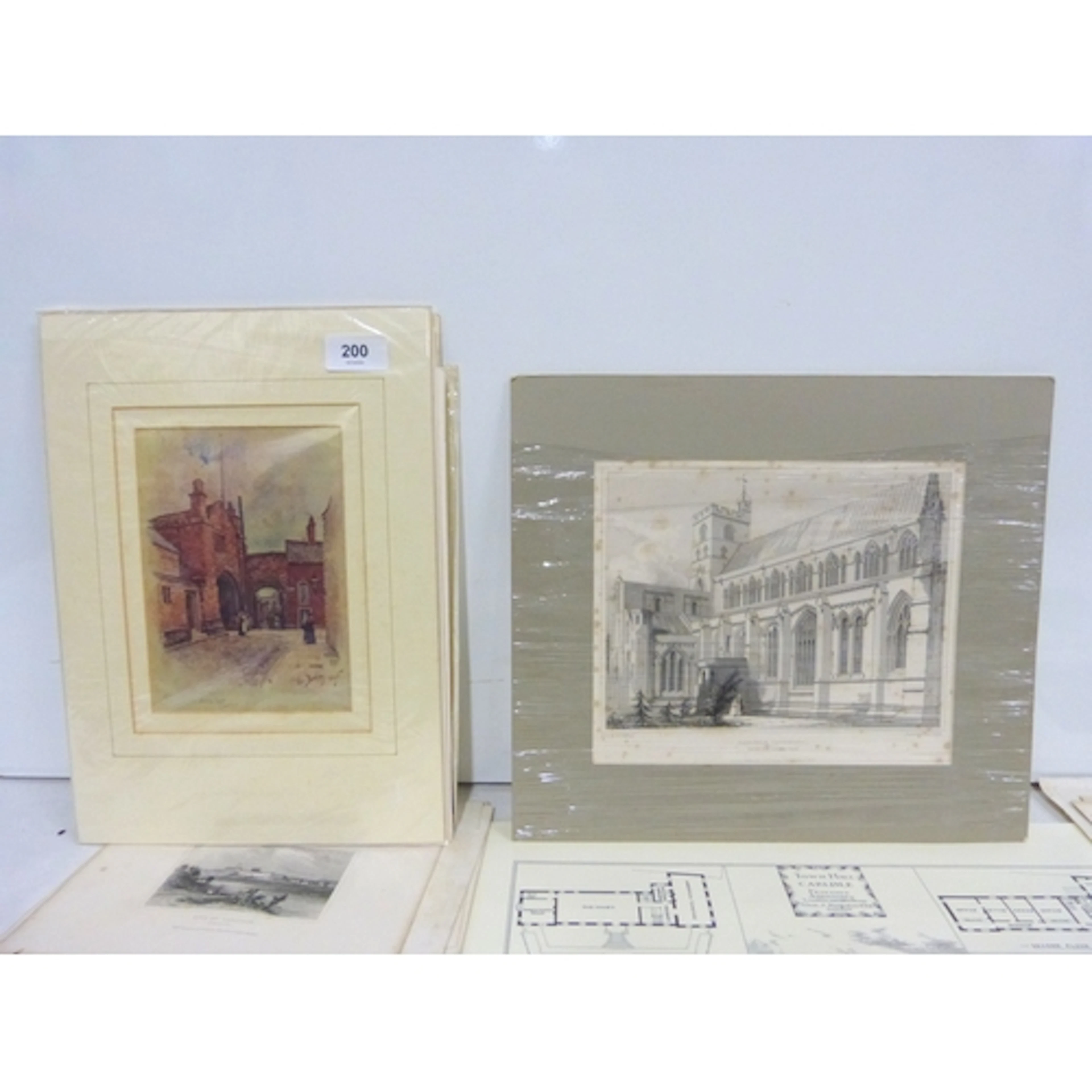 Collection of vintage prints and etchings of Carlisle Cathed...