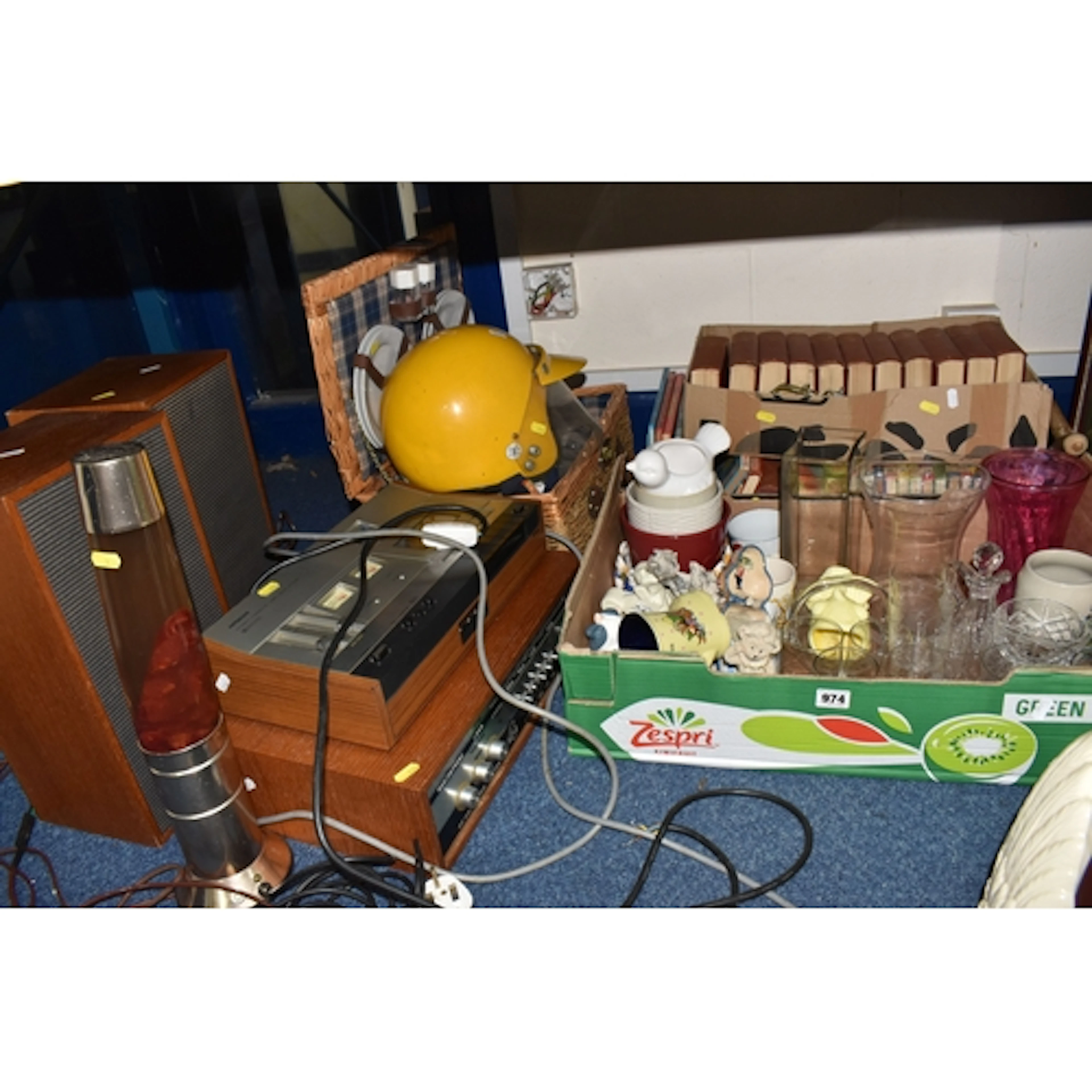 THREE BOXES AND LOOSE MISCELLANEOUS ITEMS, to include a Hita...