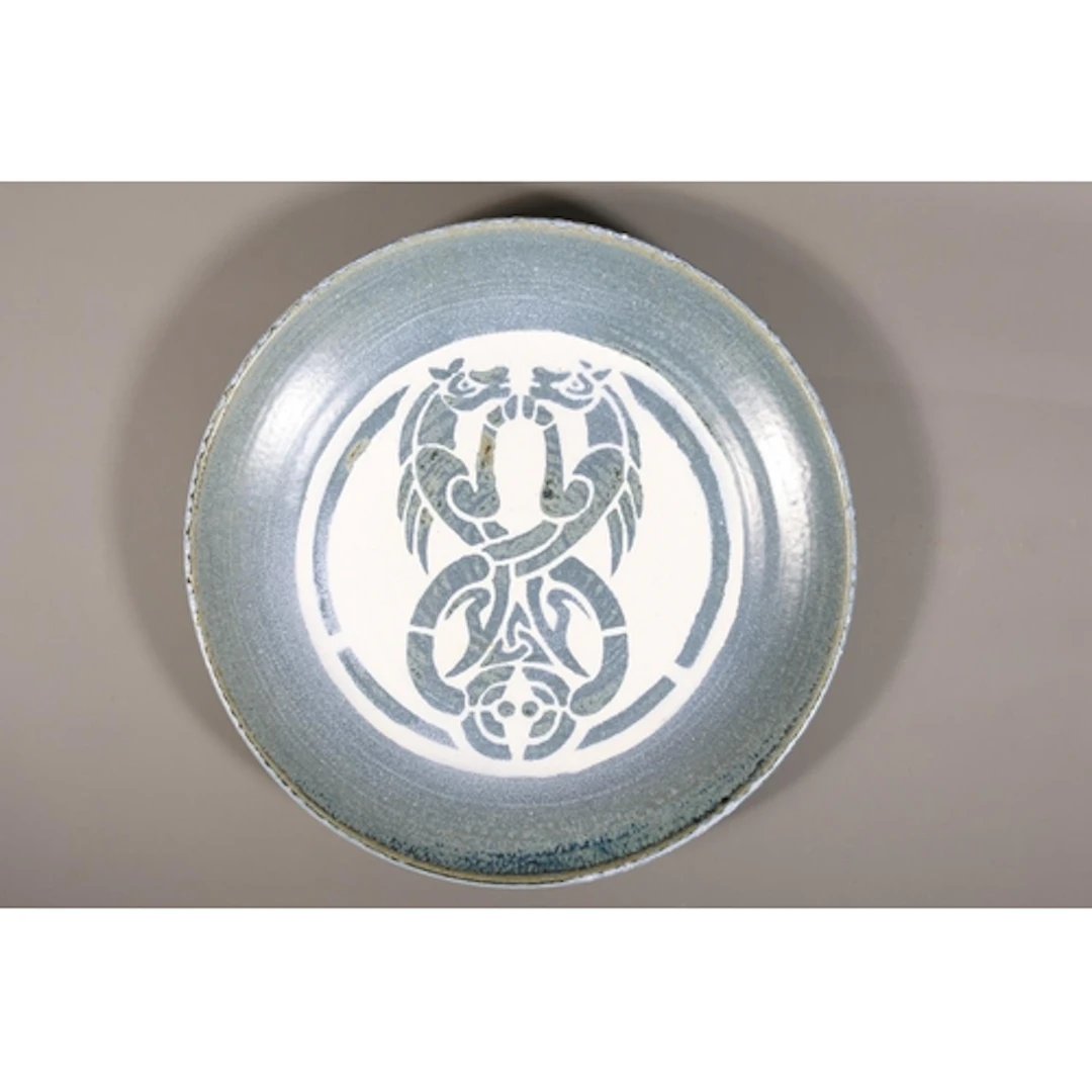 Coeroarchall Studio Pottery large, glazed dish, with Celtic ...