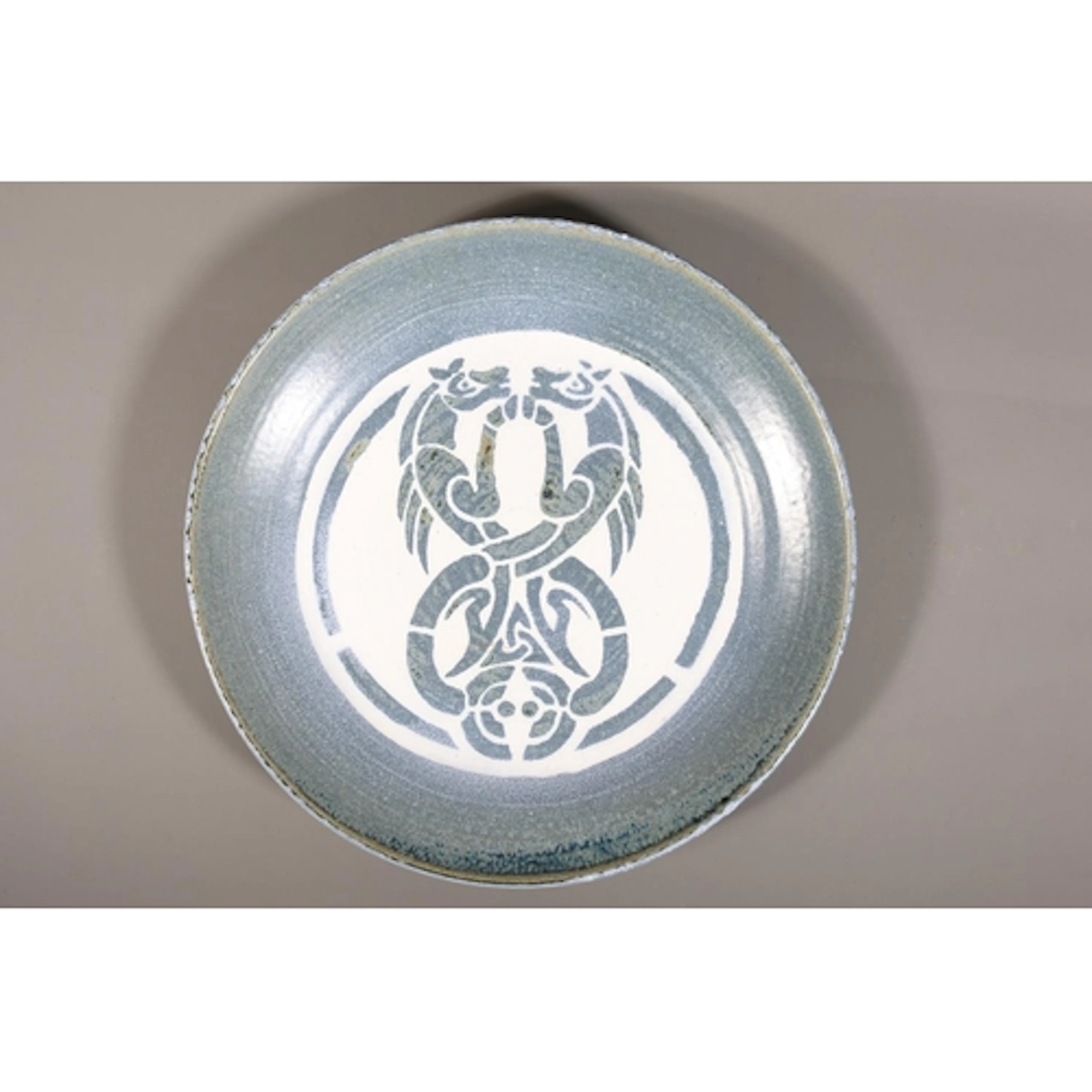 Welsh Studio Pottery Caerfarchell large, glazed bowl, with C...