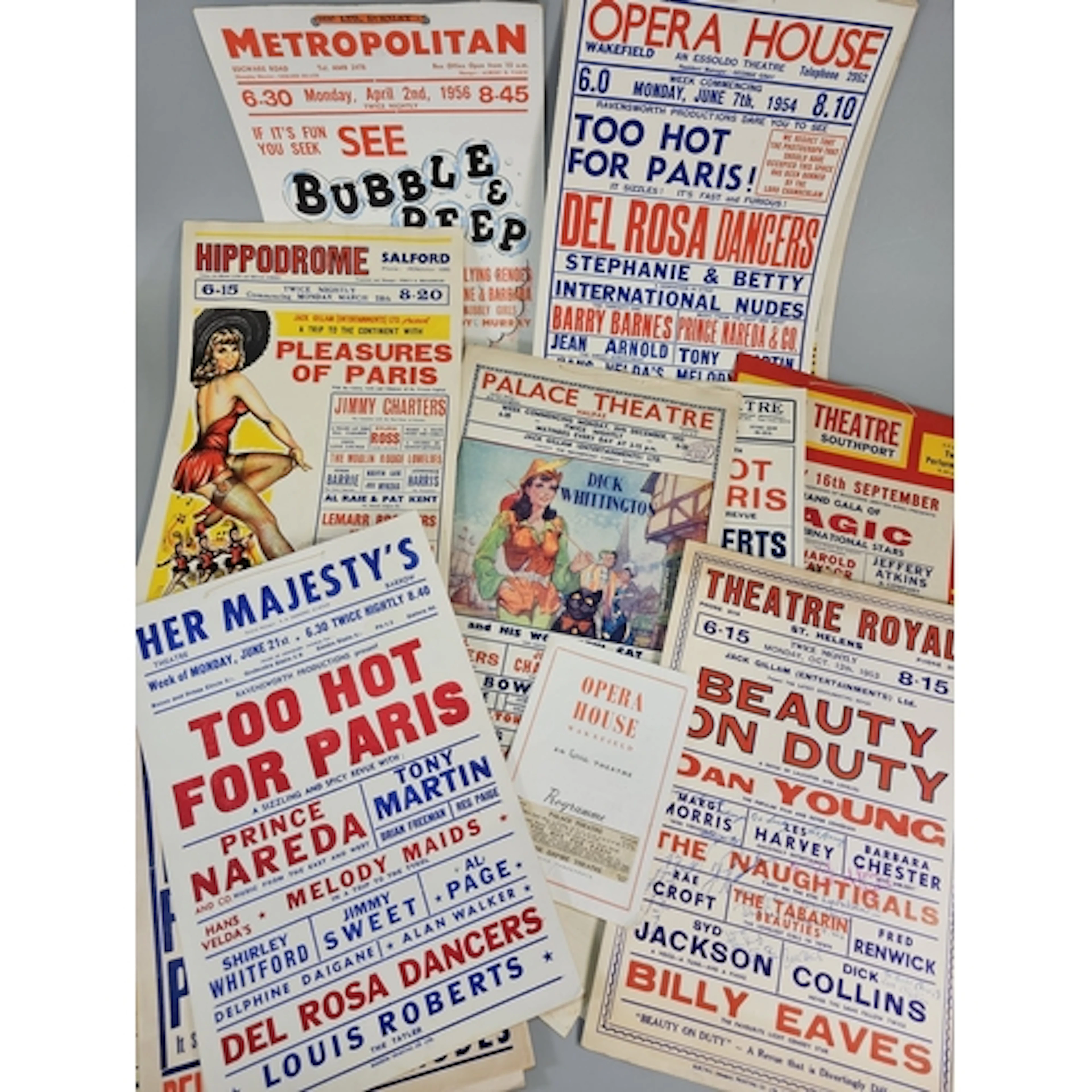 Collection of vintage Theatre programmes and posters to incl...
