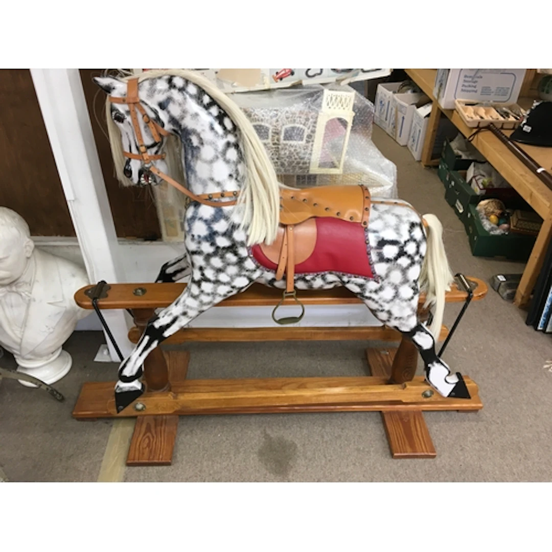 Rocking horse. Height 125cm, Length 154cm.