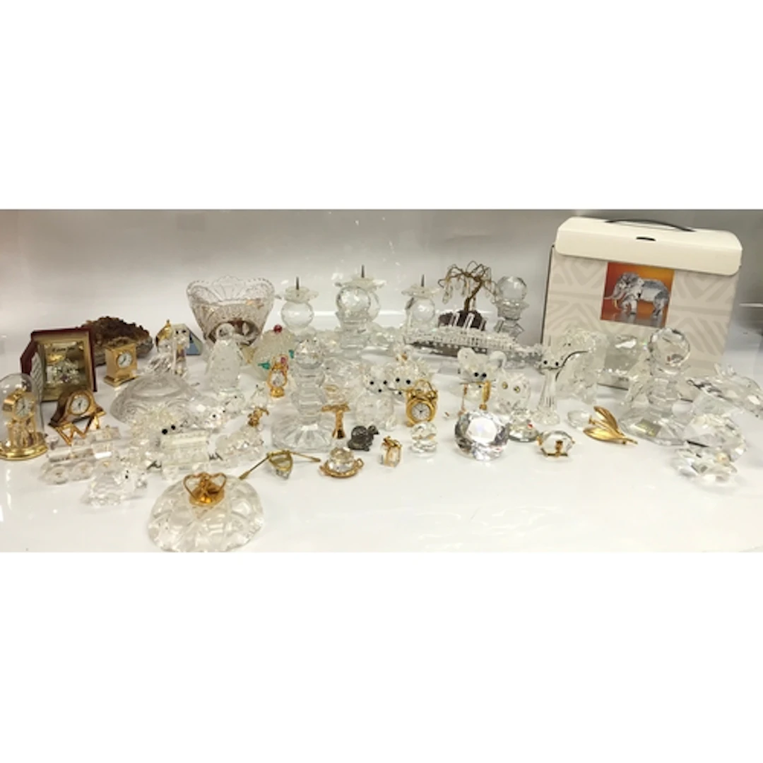 Boxed swavorski elephant along with a large collection of ot...