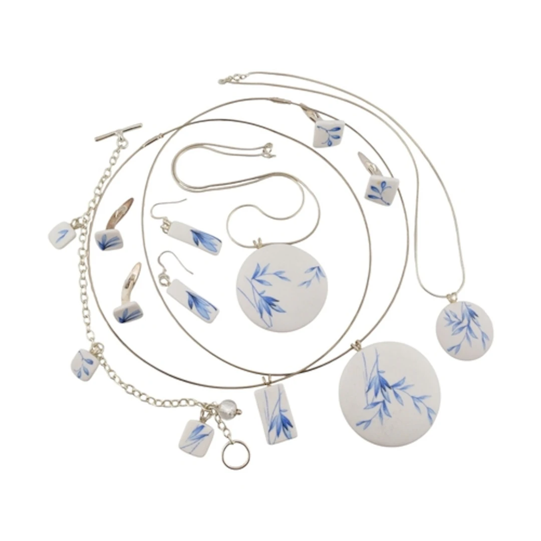 Karen Welsh - A selection of silver and bone china jewellery...