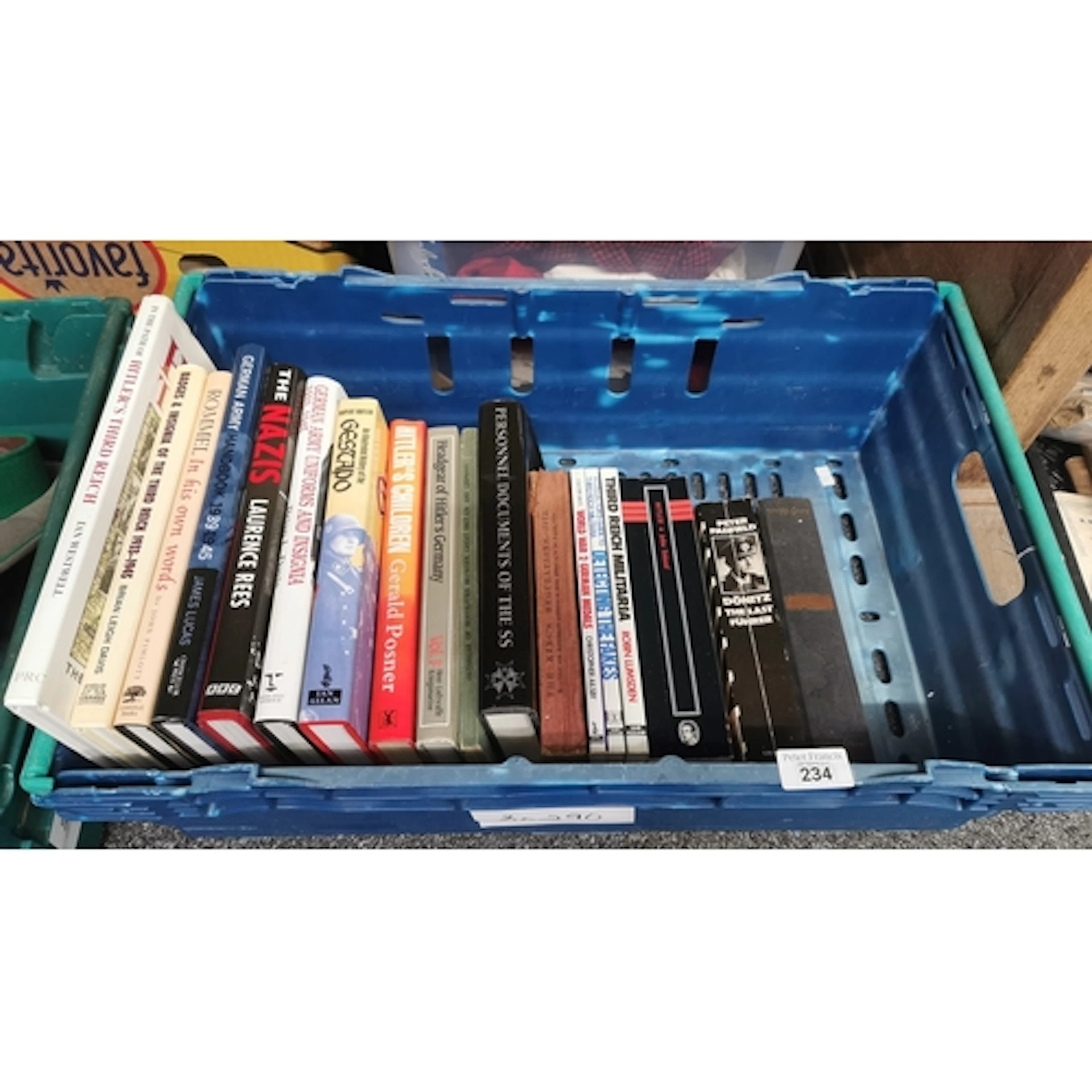 Box containing WWII German reference and history books, to i...