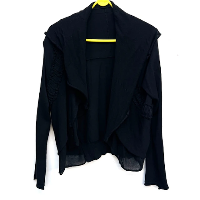 An Issey Miyake HaaT black cotton cardigan, size 2