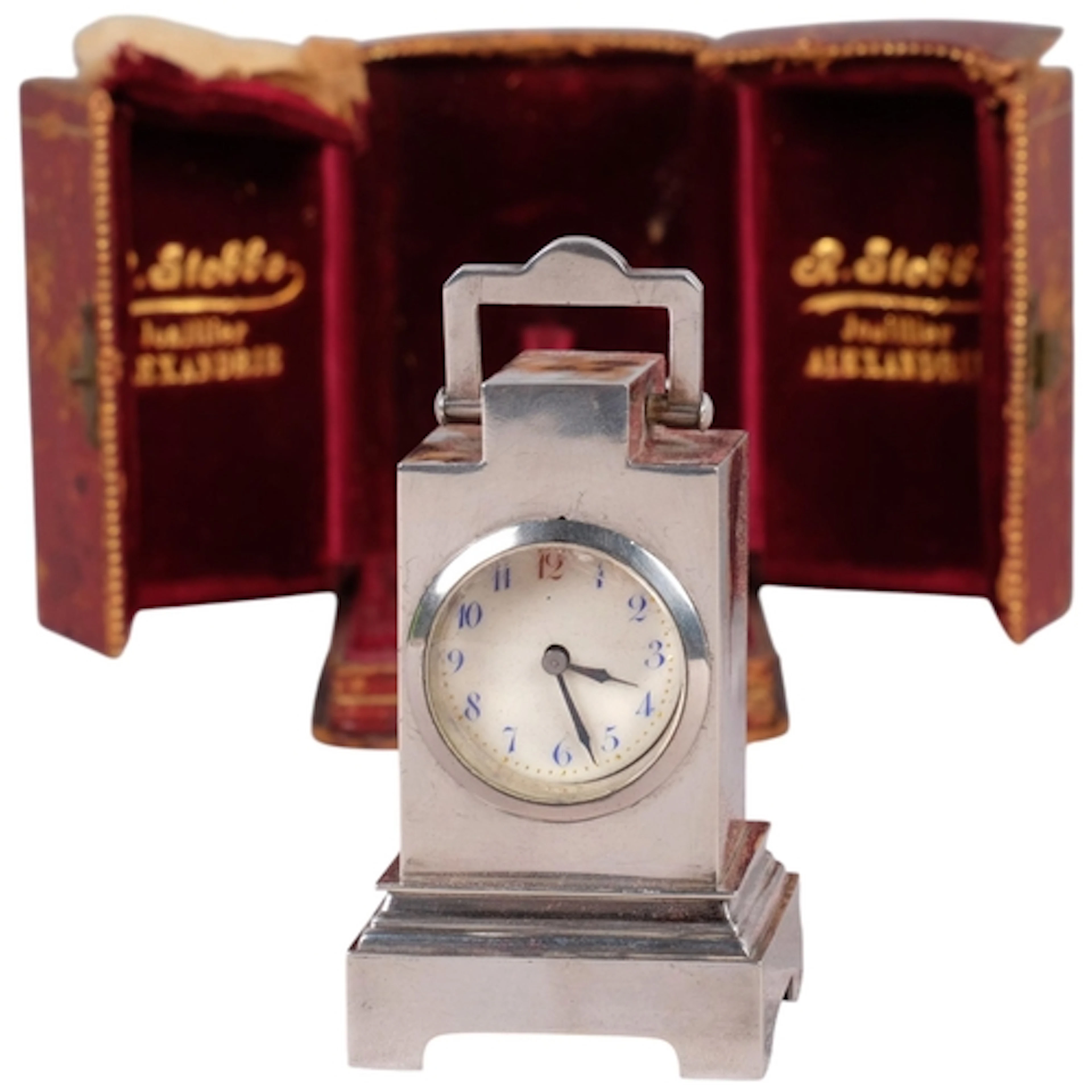 A Swiss silver alarm carriage clock, Rau & Steinmeyer Of Gen...