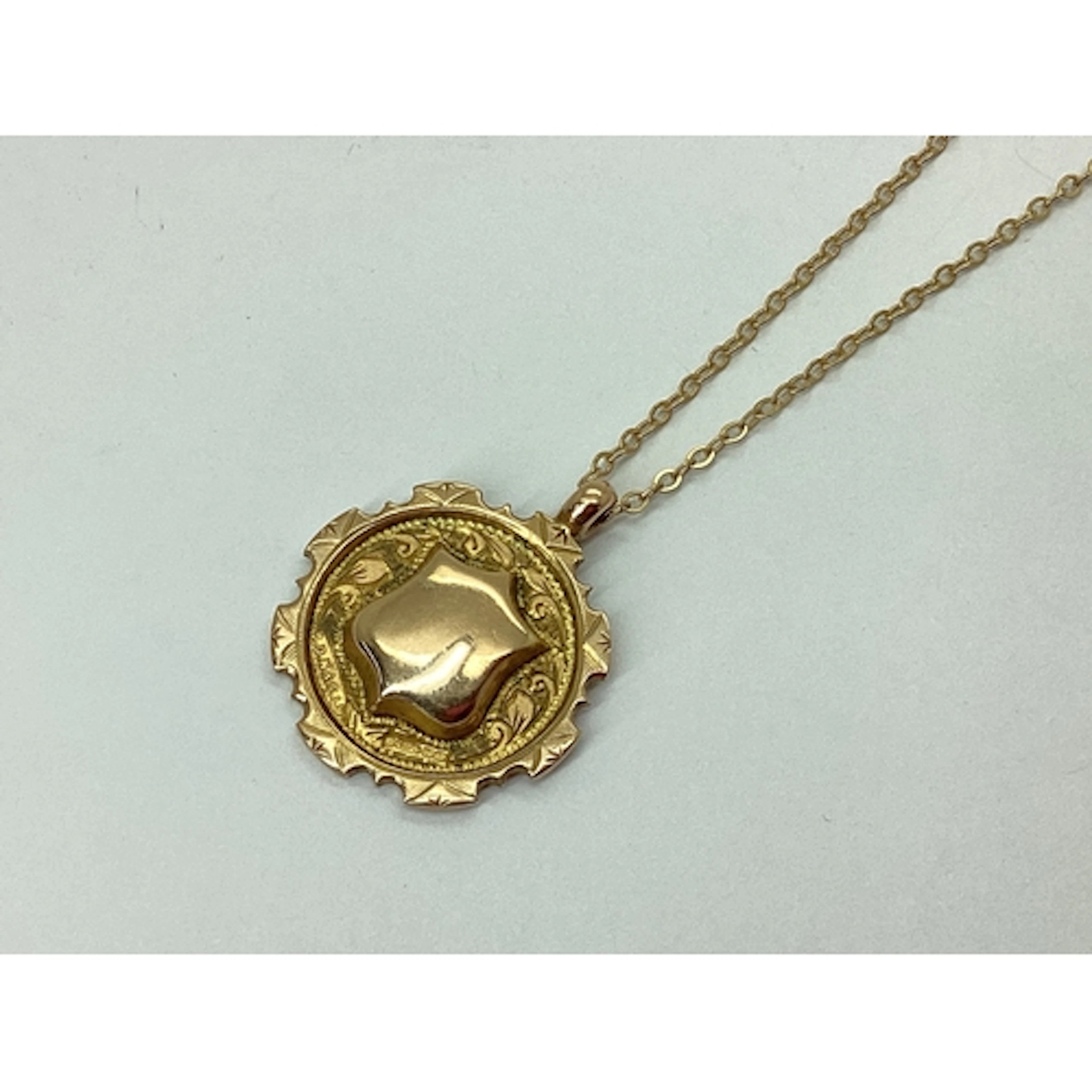 A 9ct Gold Medallion Pendant, T. D. N & S Ltd, Birmingham 19...