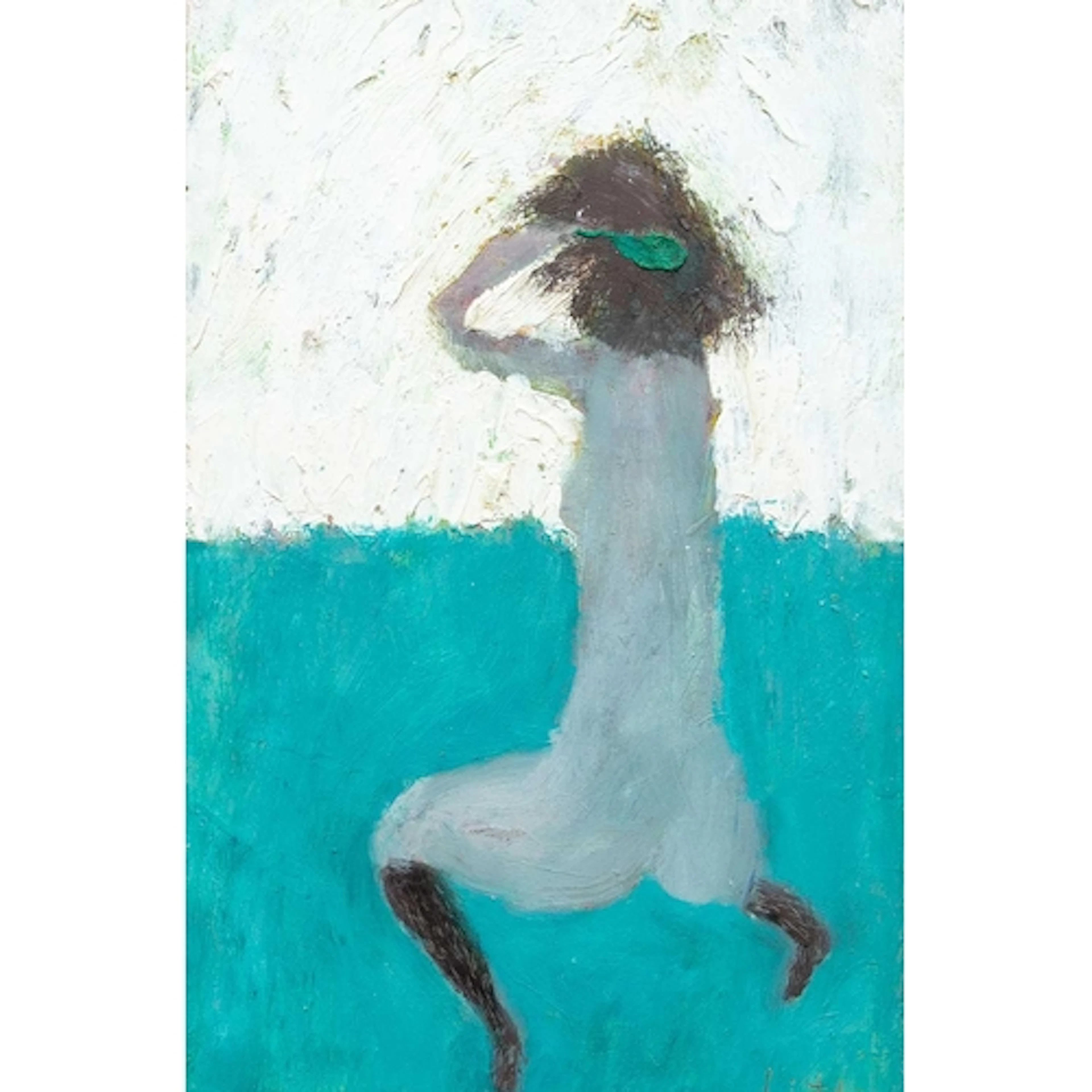 § Andrew LITTEN (1970) Turquoise Brush II Oil on board, sign...