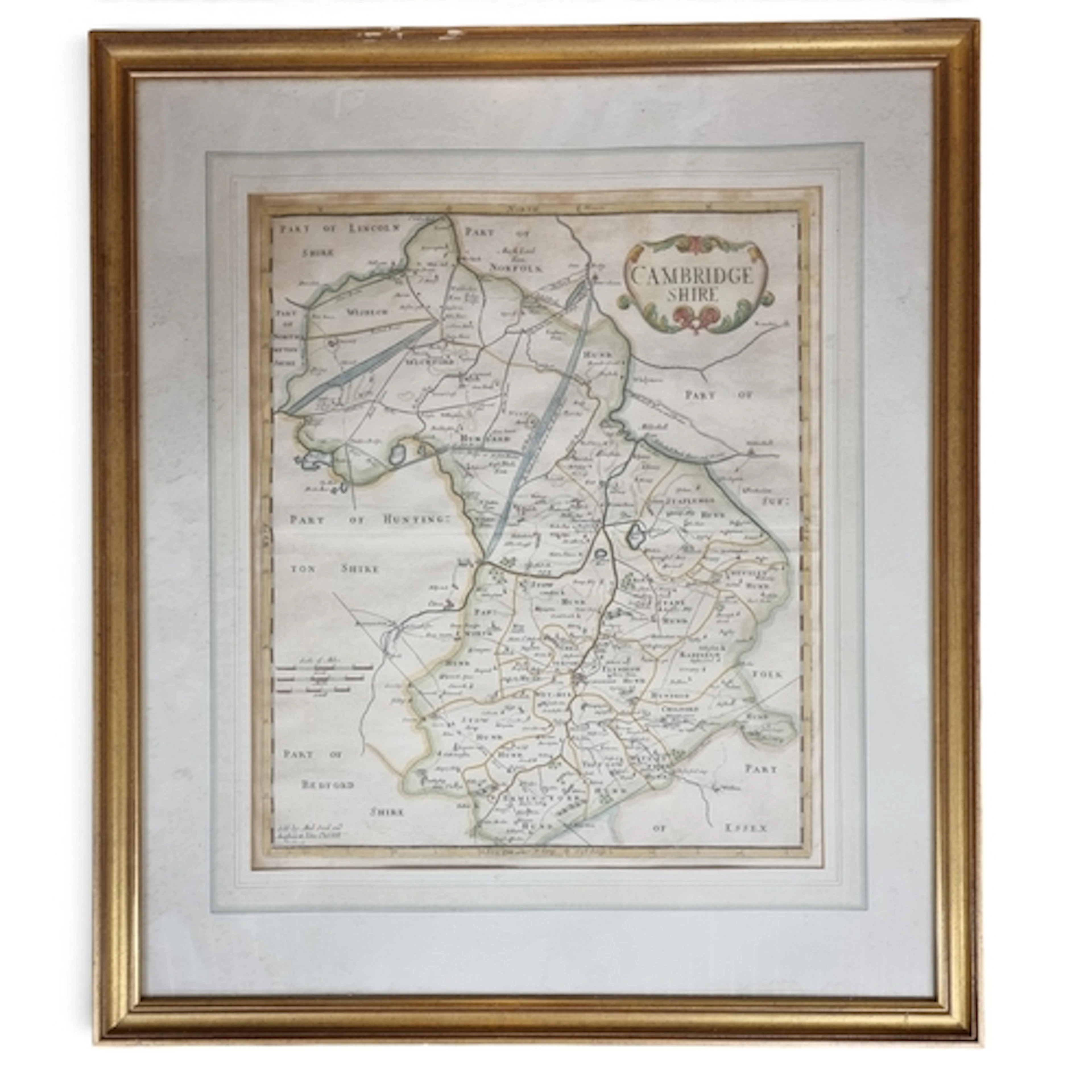 Two 19th Century hand coloured Engravings of Cambridgeshire ...