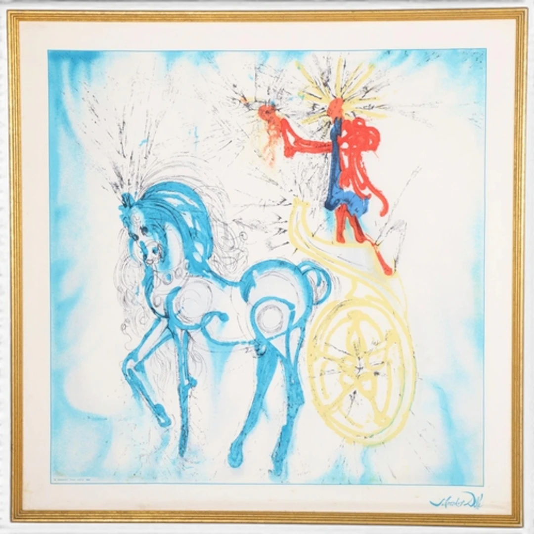 A limited edition SALVADOR DALI silk scarf, "Le Cheval de Tr...