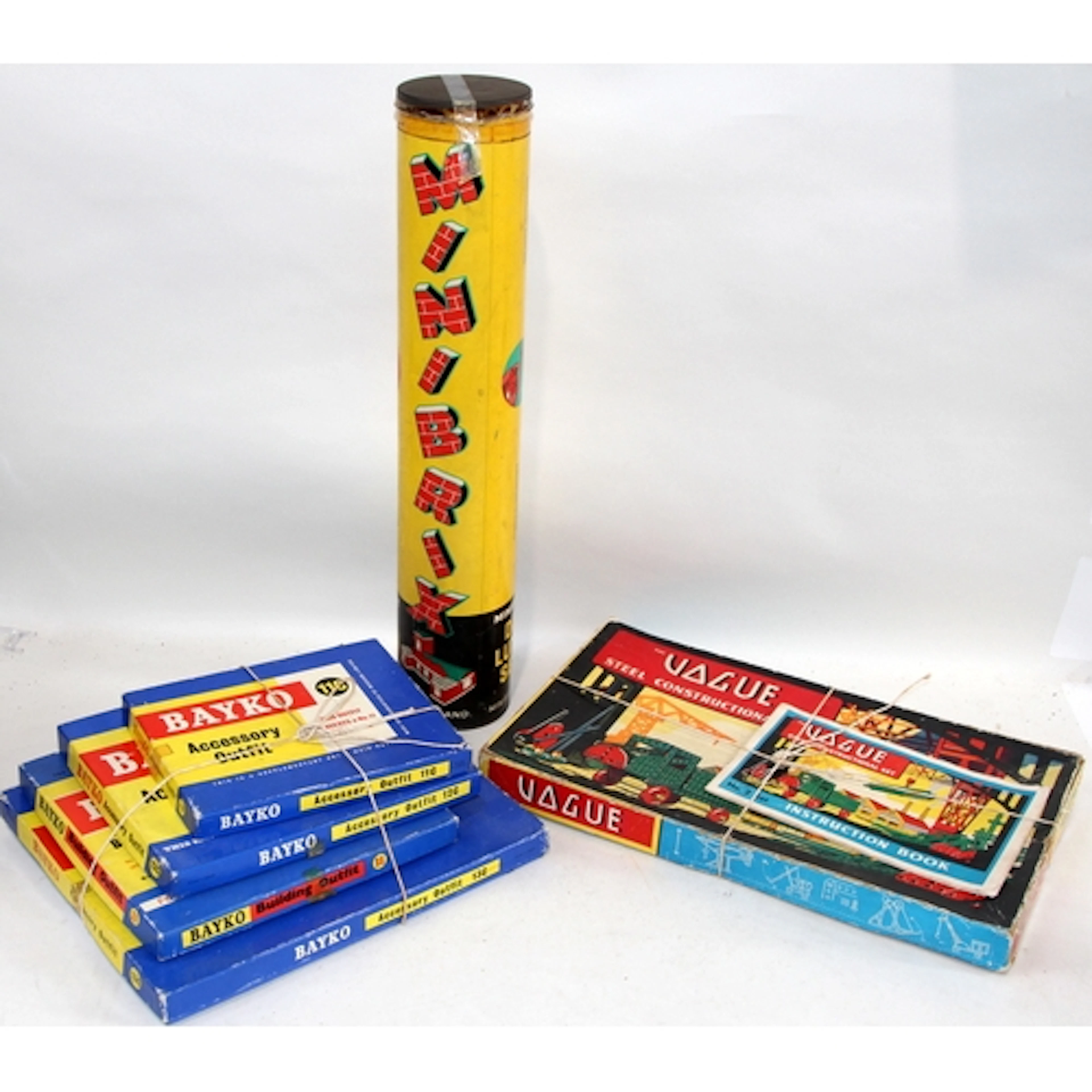 A collection of vintage construction toys to include Minibri...
