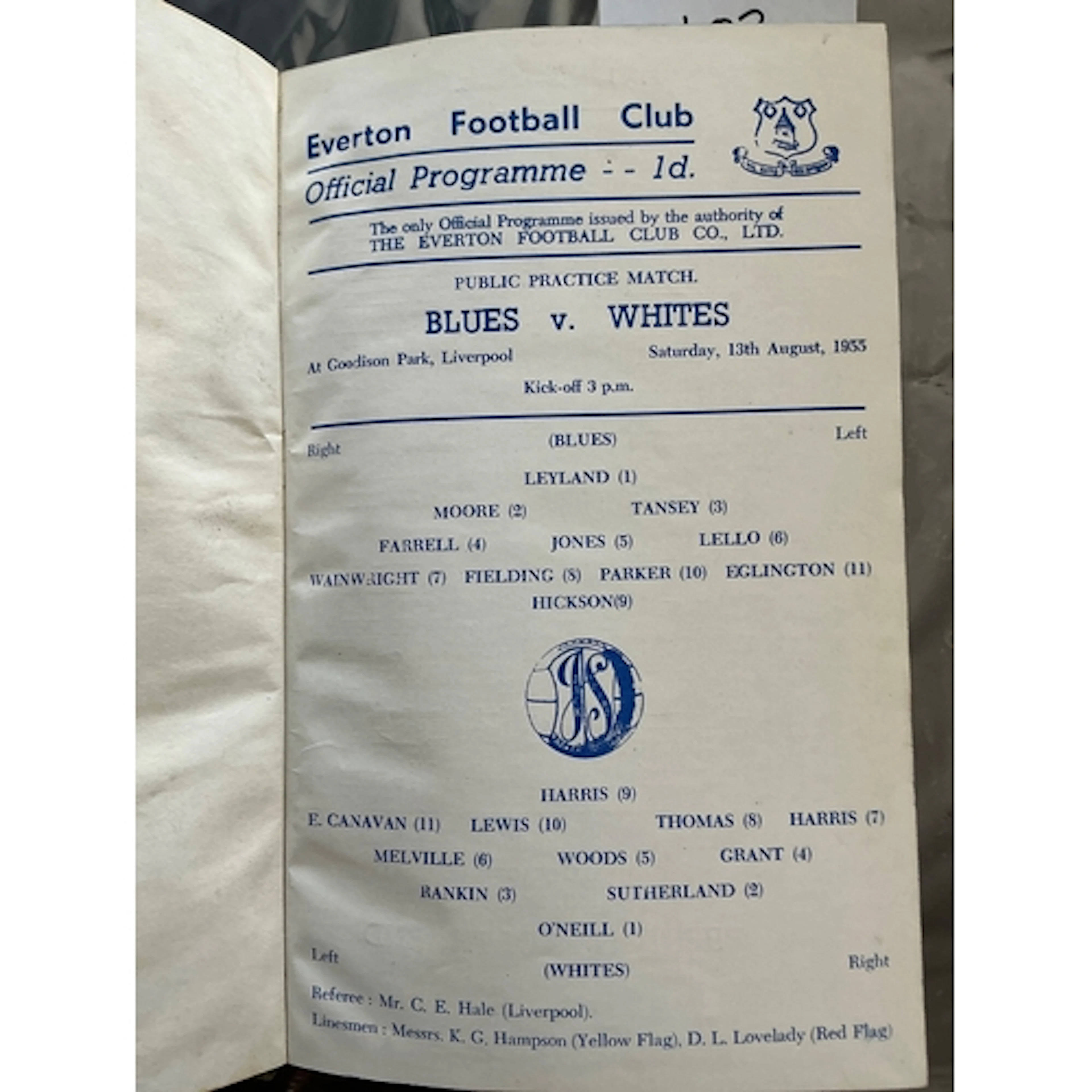 Everton Bound Volumes Of Football Programmes: 55/56 volume h...