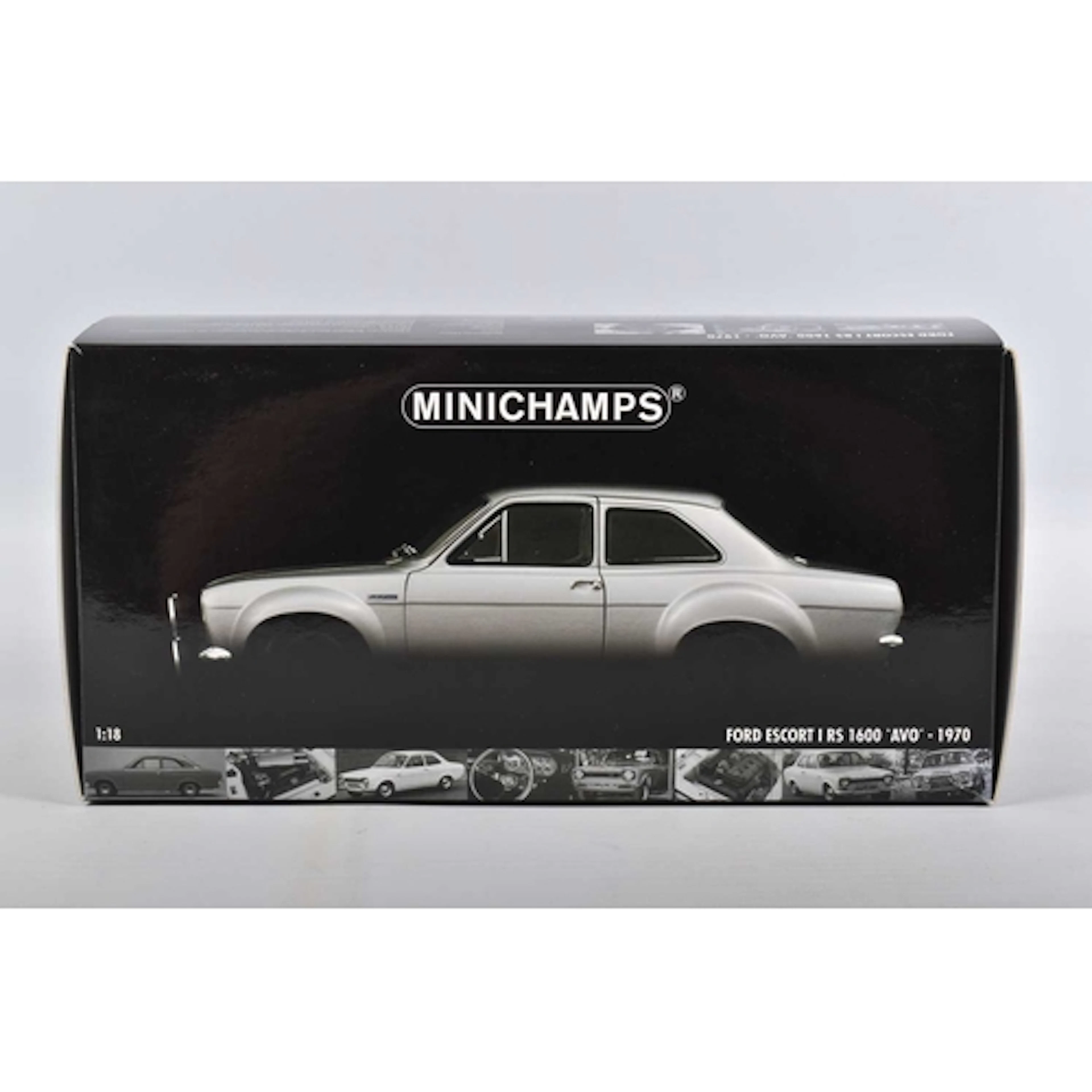 A BOXED MINICHAMPS 1:18 SCALE 1970 FORD ESCORT I RS 1600 'AV...