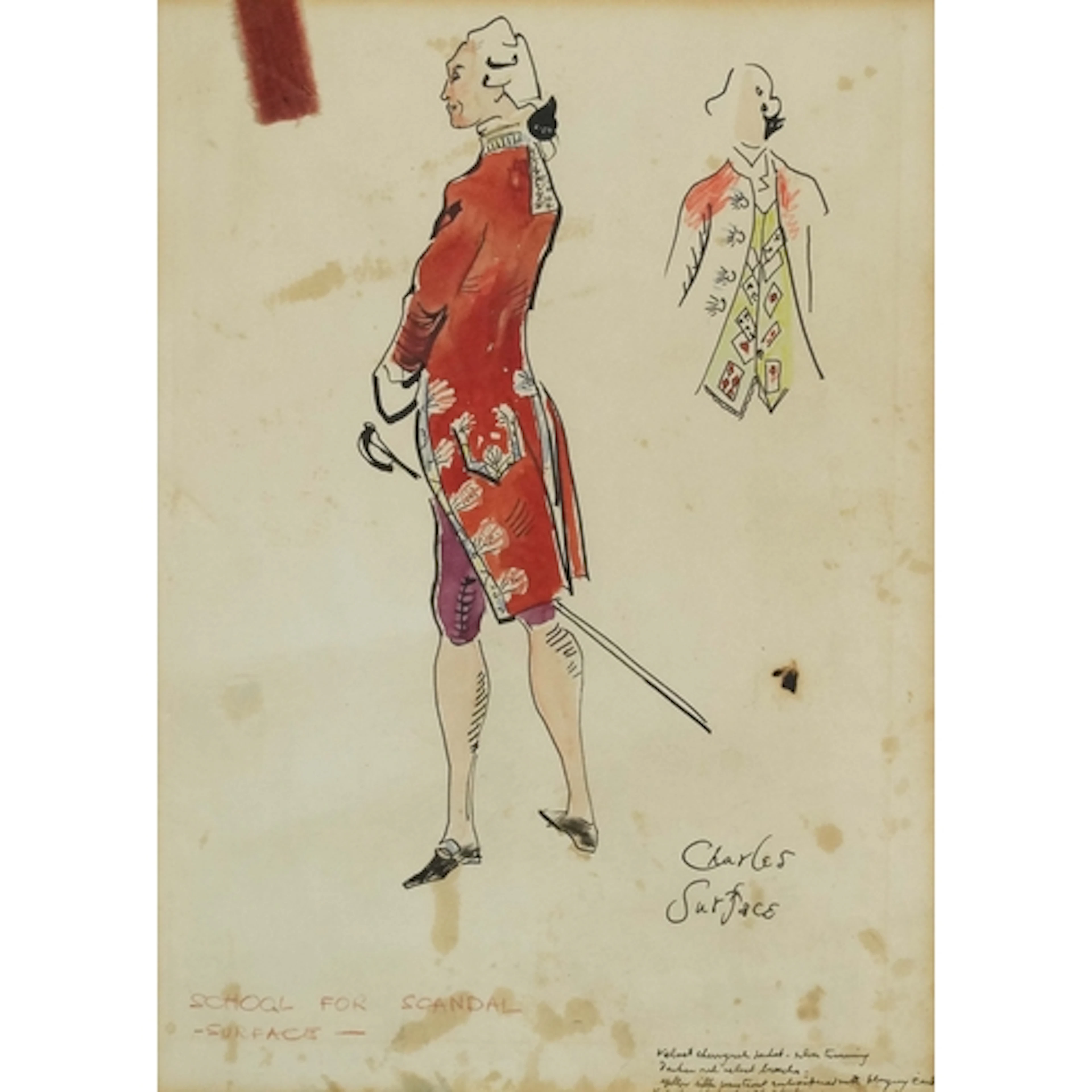 Cecil Beaton - School for scandal costume design for Charles...