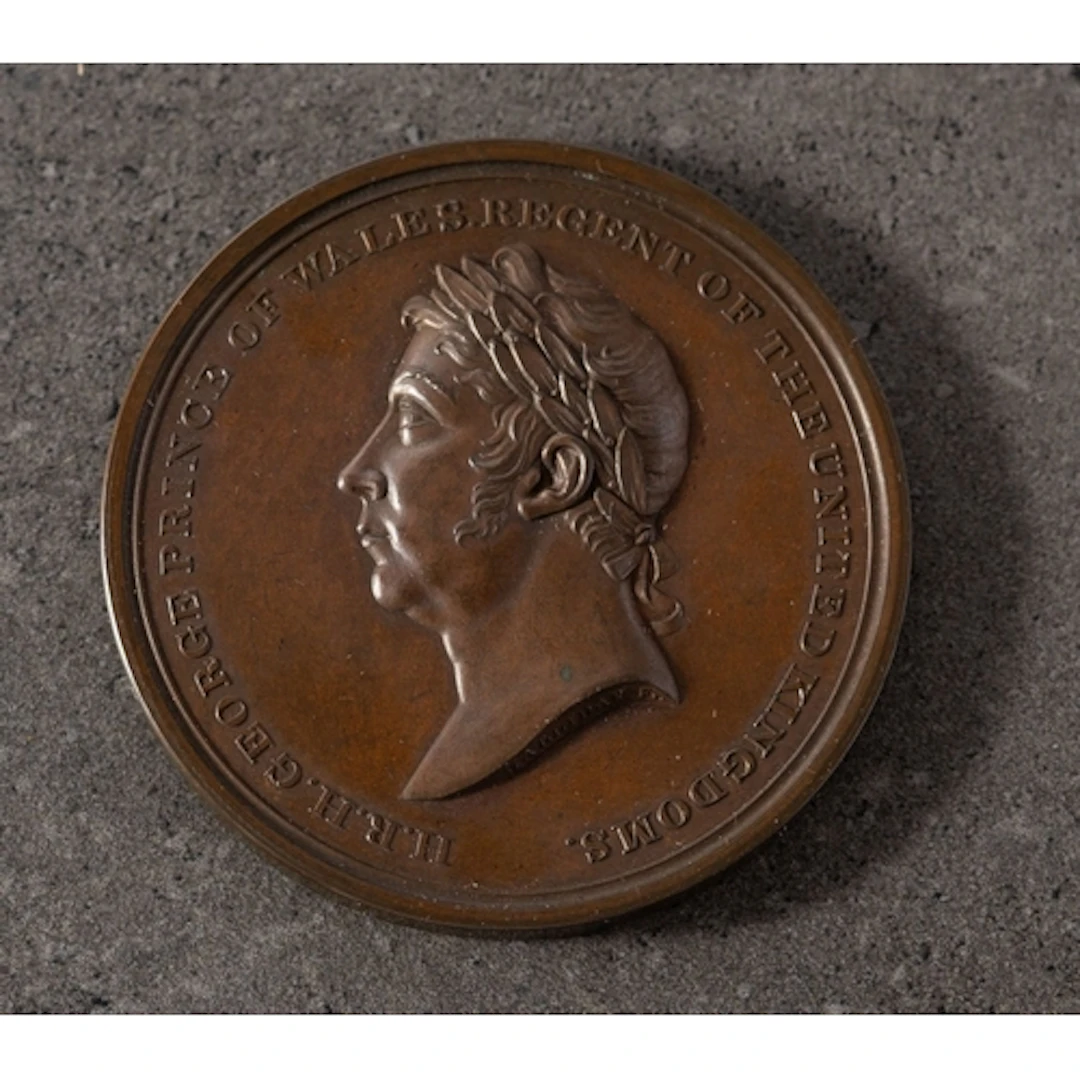 A bronze Medallion by Wyon of George Prince of Wales. 54mm d...