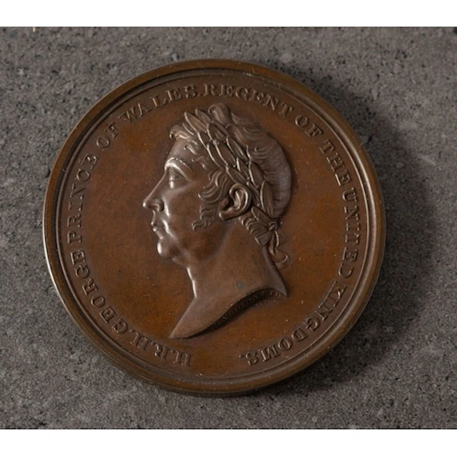 A bronze Medallion by Wyon of George Prince of Wales. 54mm d...