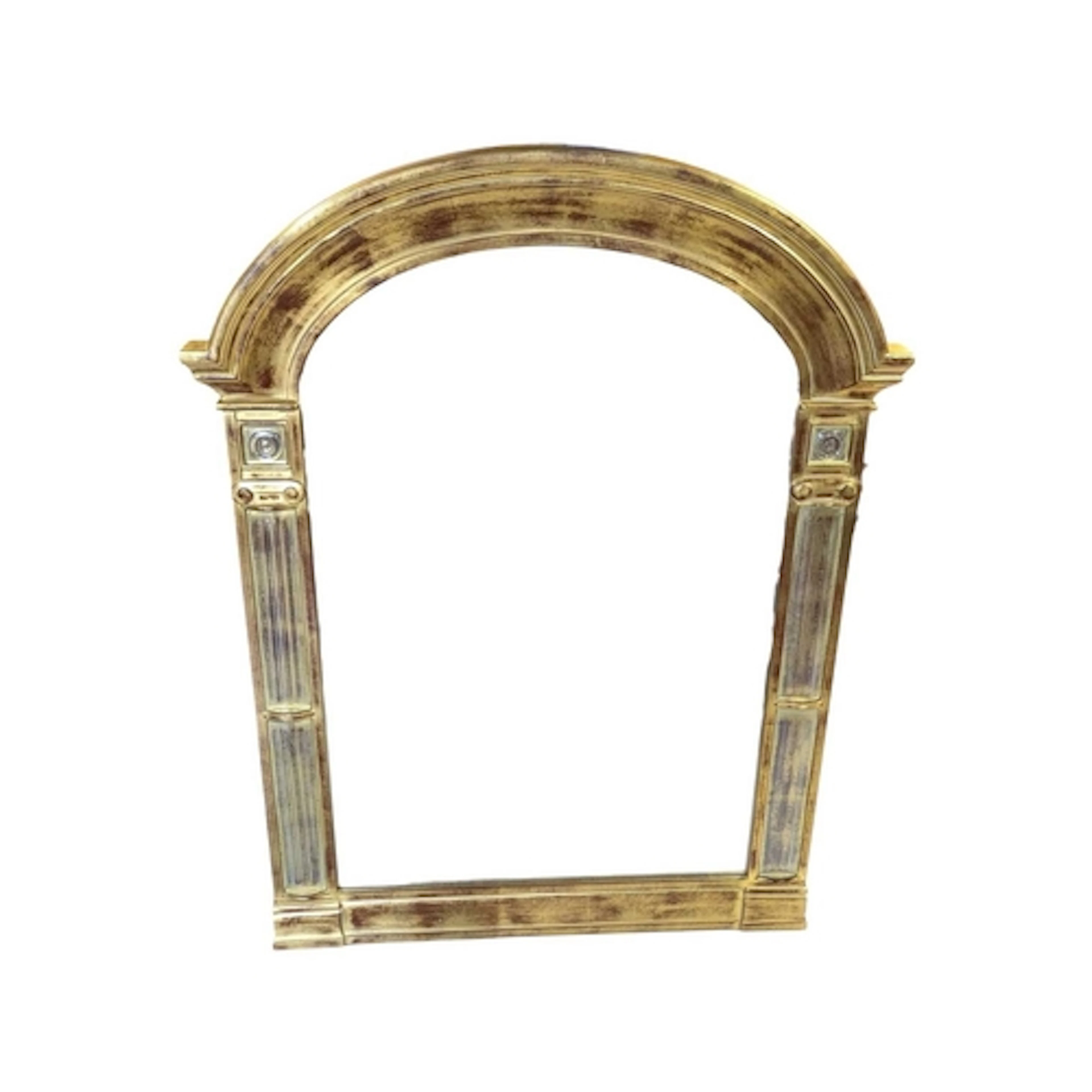 A French Empire style Contemporary gilt painted overmantel m...
