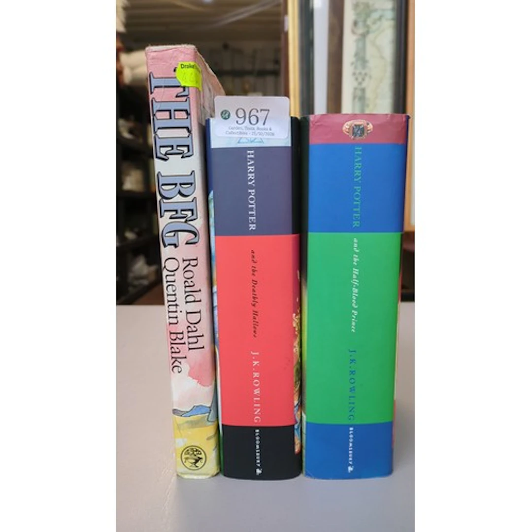 Three illustrated children's hardbacks: J.K. Rowling's Harry...