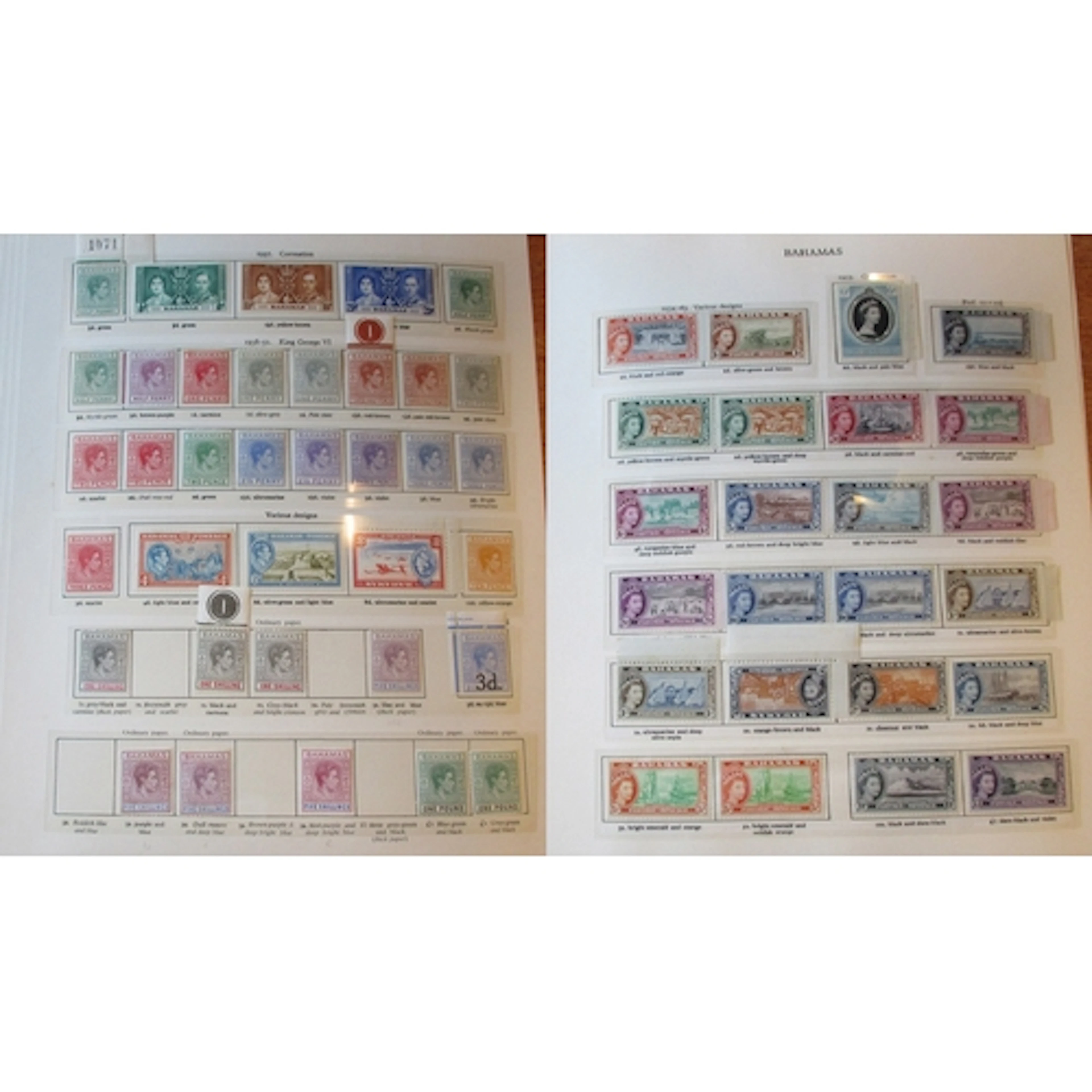 Bahamas. 1912-77 M/UM coln on SG New Age printed album leave...