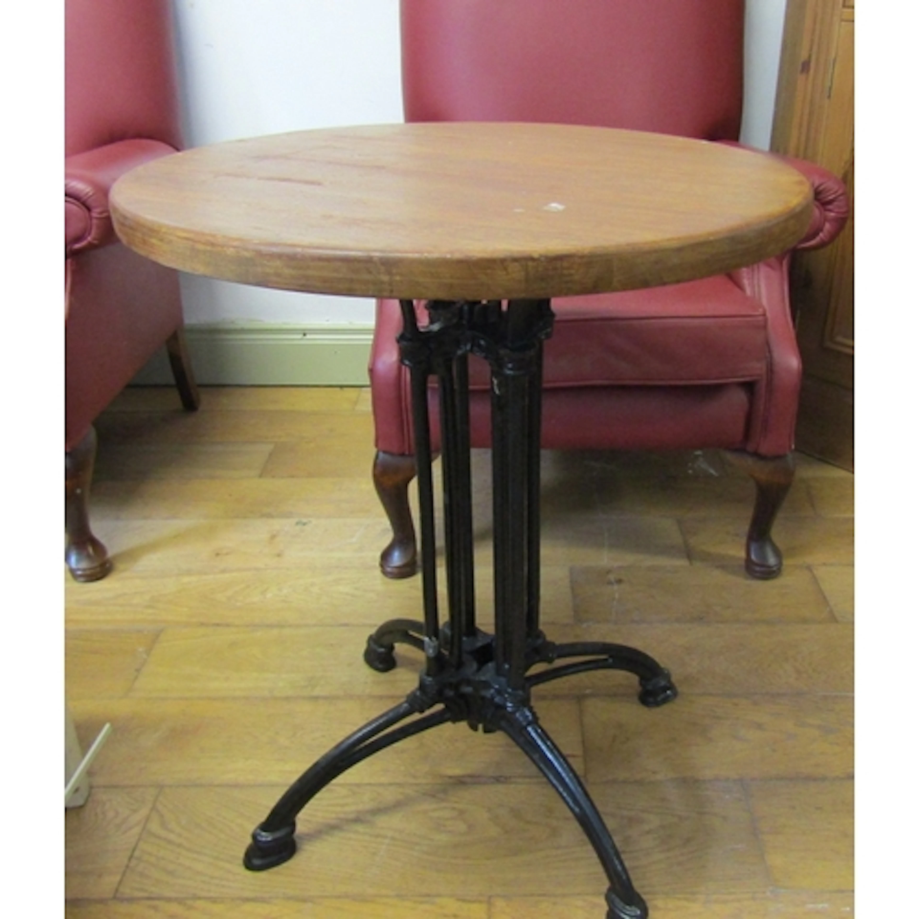 Wrought Metal Base Circular Form Occasional or Bar Table Sou...