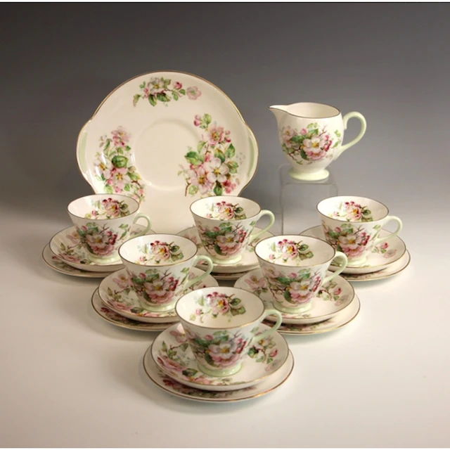A Royal Doulton part tea service in the H4899 Apple Blossom ...