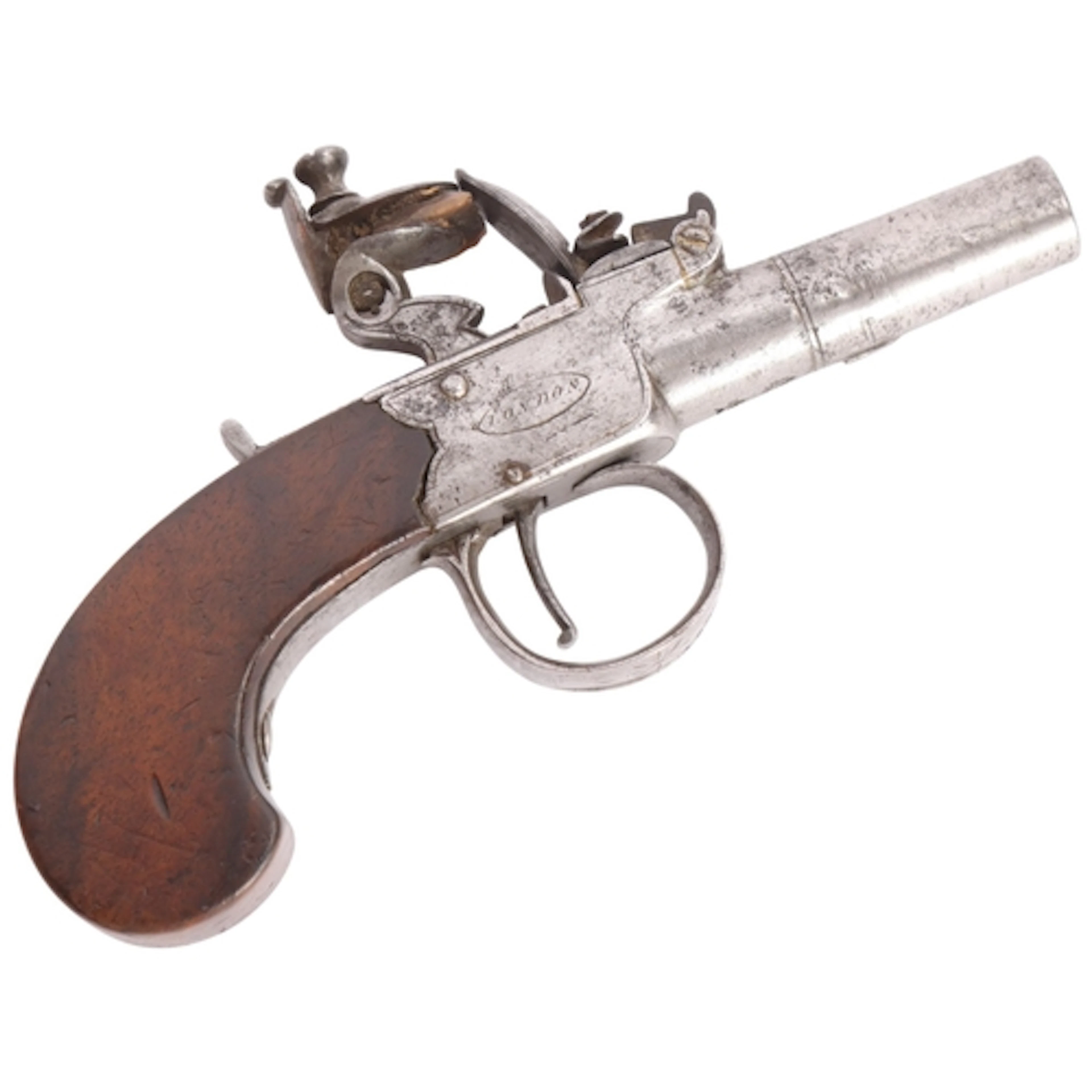 An 18th century English flintlock pocket pistol, by Goodwin ...