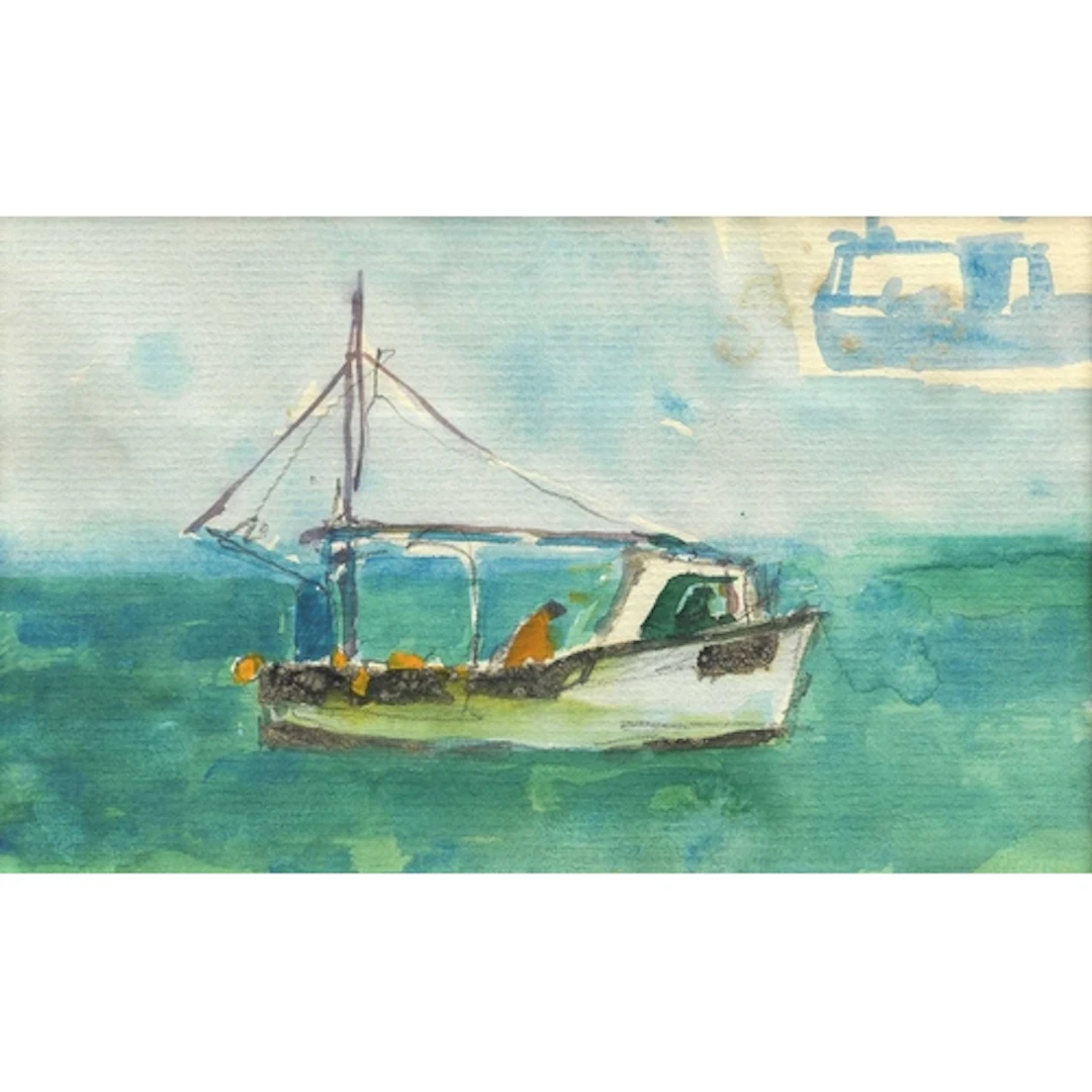 § John MILLER (1931-2002) St Ives Fishing Boat, SS 262 Gouac...