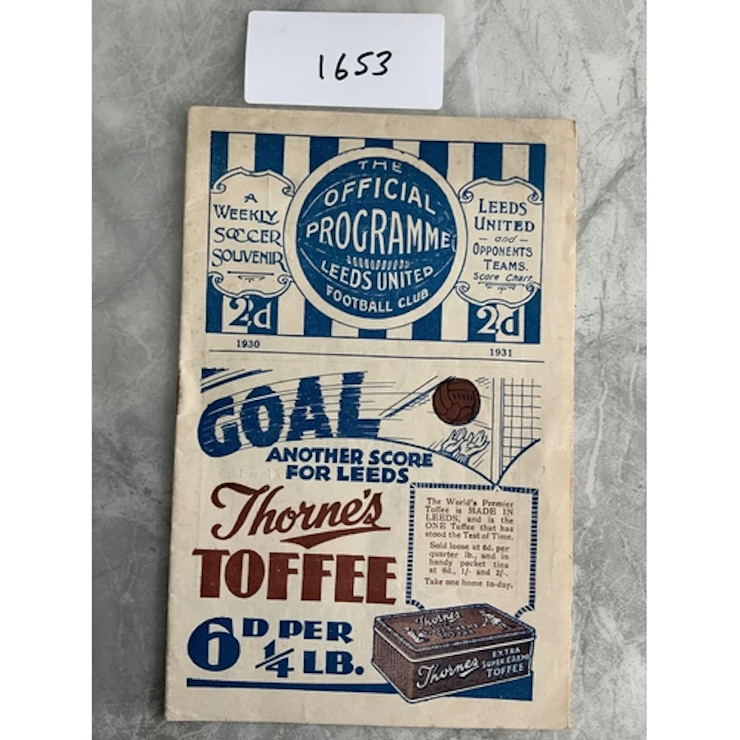 1930 - 1931 Leeds United v Chelsea Football Programme: Good ...