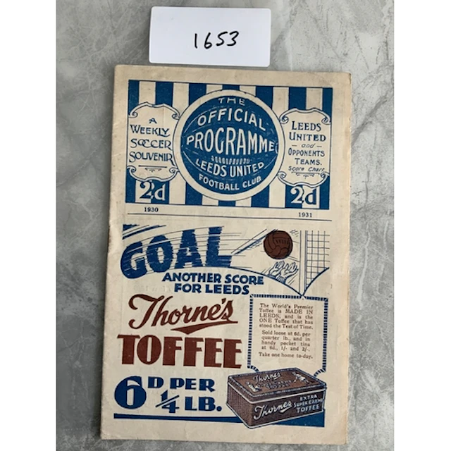1930 - 1931 Leeds United v Chelsea Football Programme: Good ...