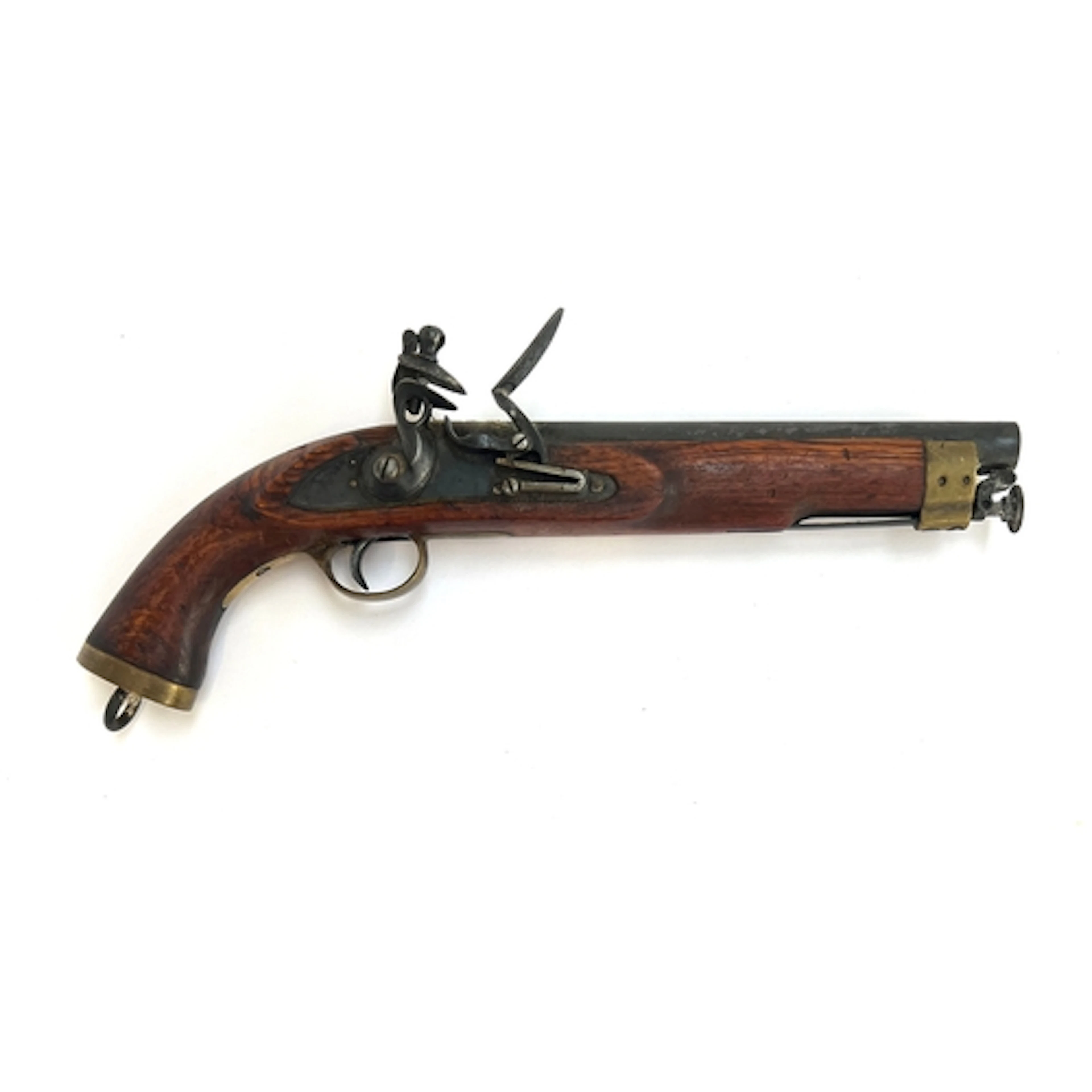 A 19th century flintlock pistol, no identifying marks, 9 1/4...