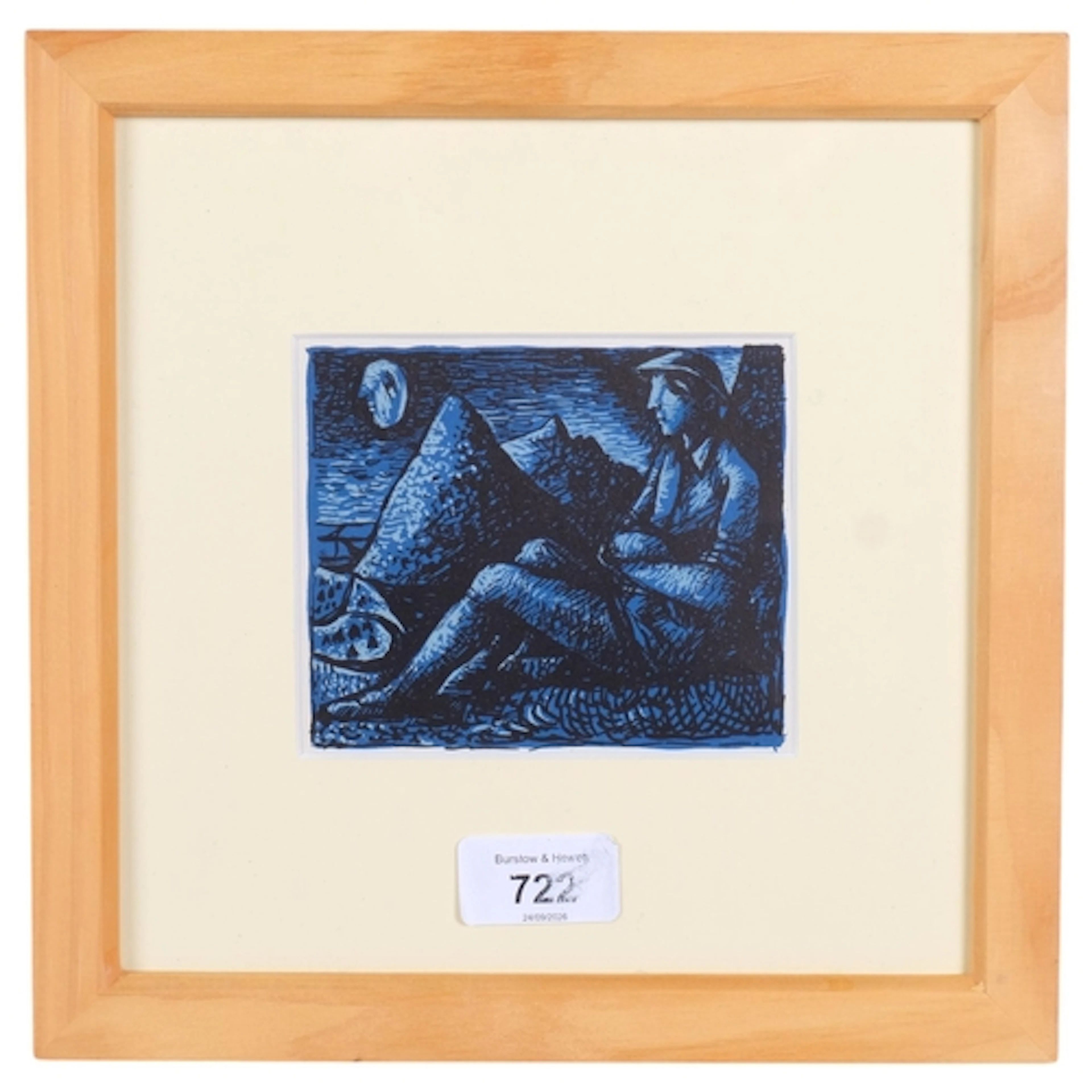 John Craxton (1922-2009), original lithograph on paper, Blue...