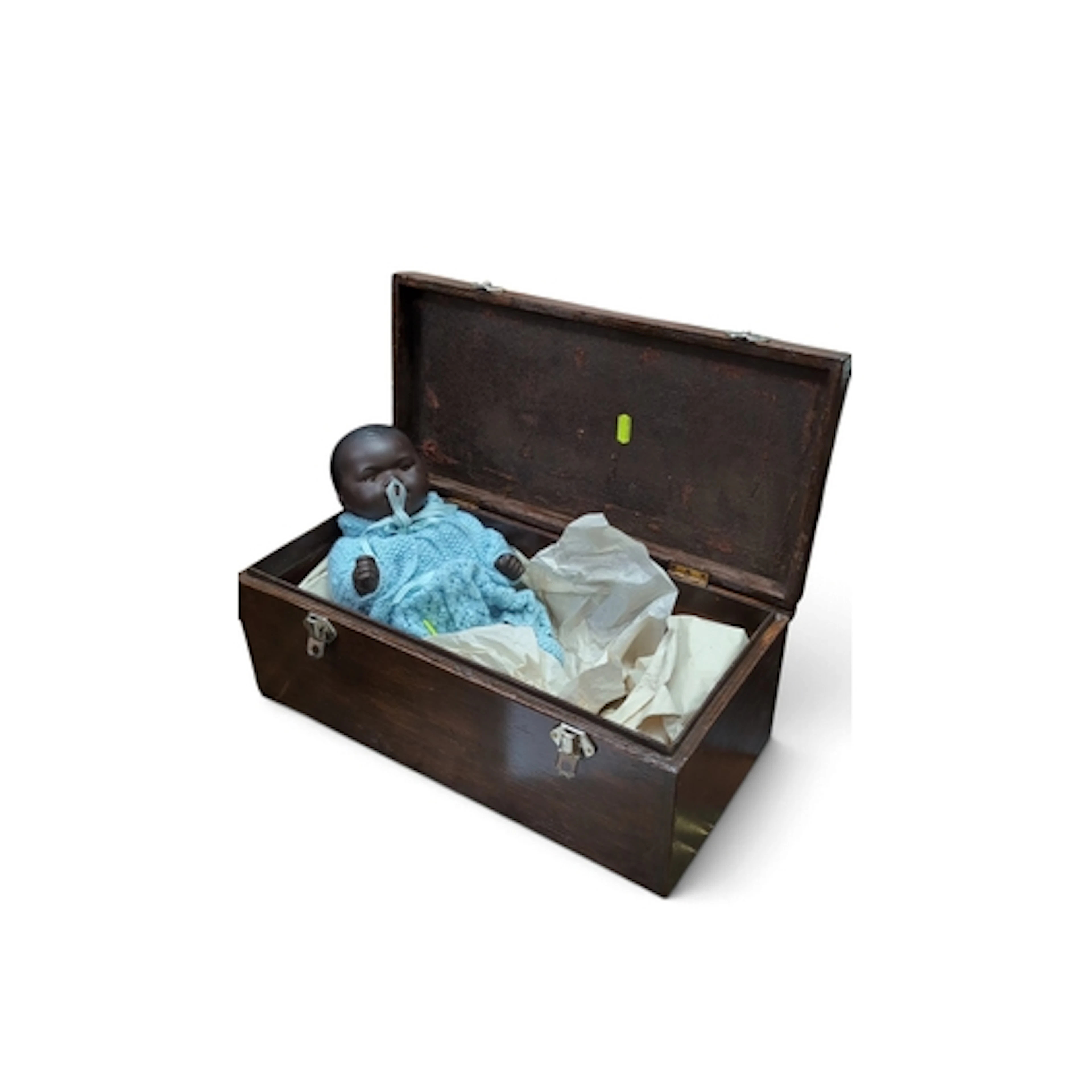 Armand Marseille baby doll with a moulded head, inset brown ...