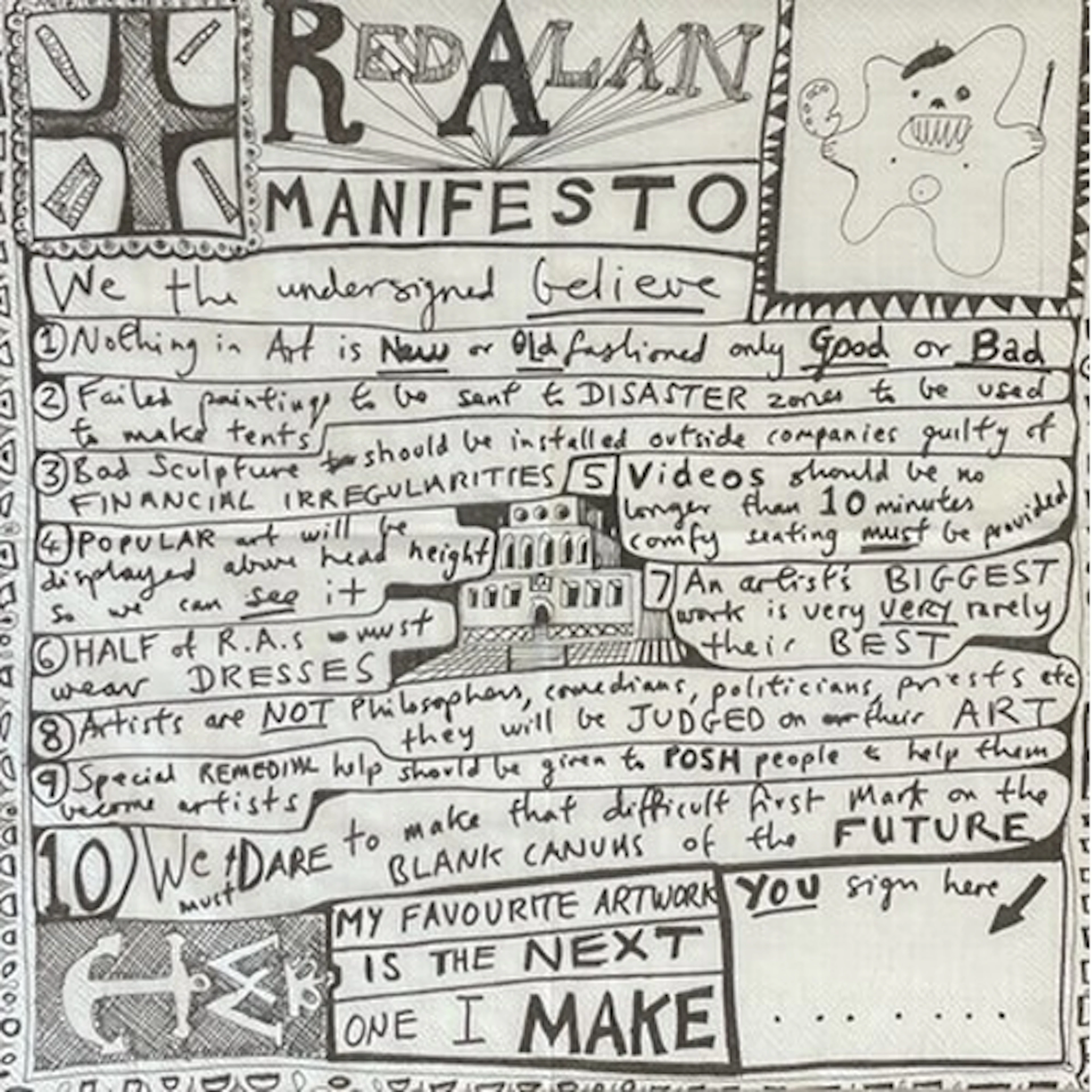 Grayson Perry CBE RBA (British, b.1960) Red Alan Manifesto D...