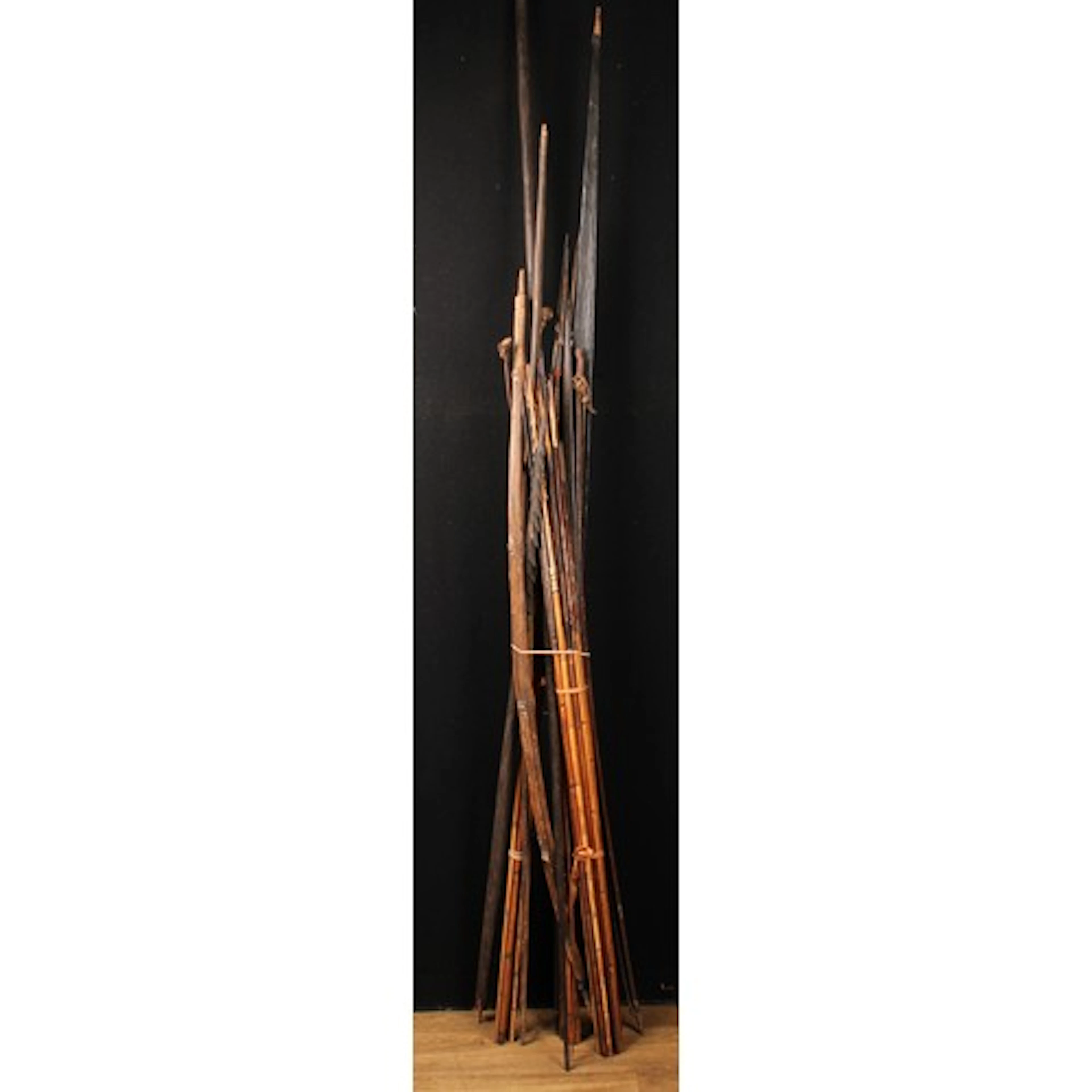 Tribal Art - a Papa New Guinea fishing spear, 249cm long; an...